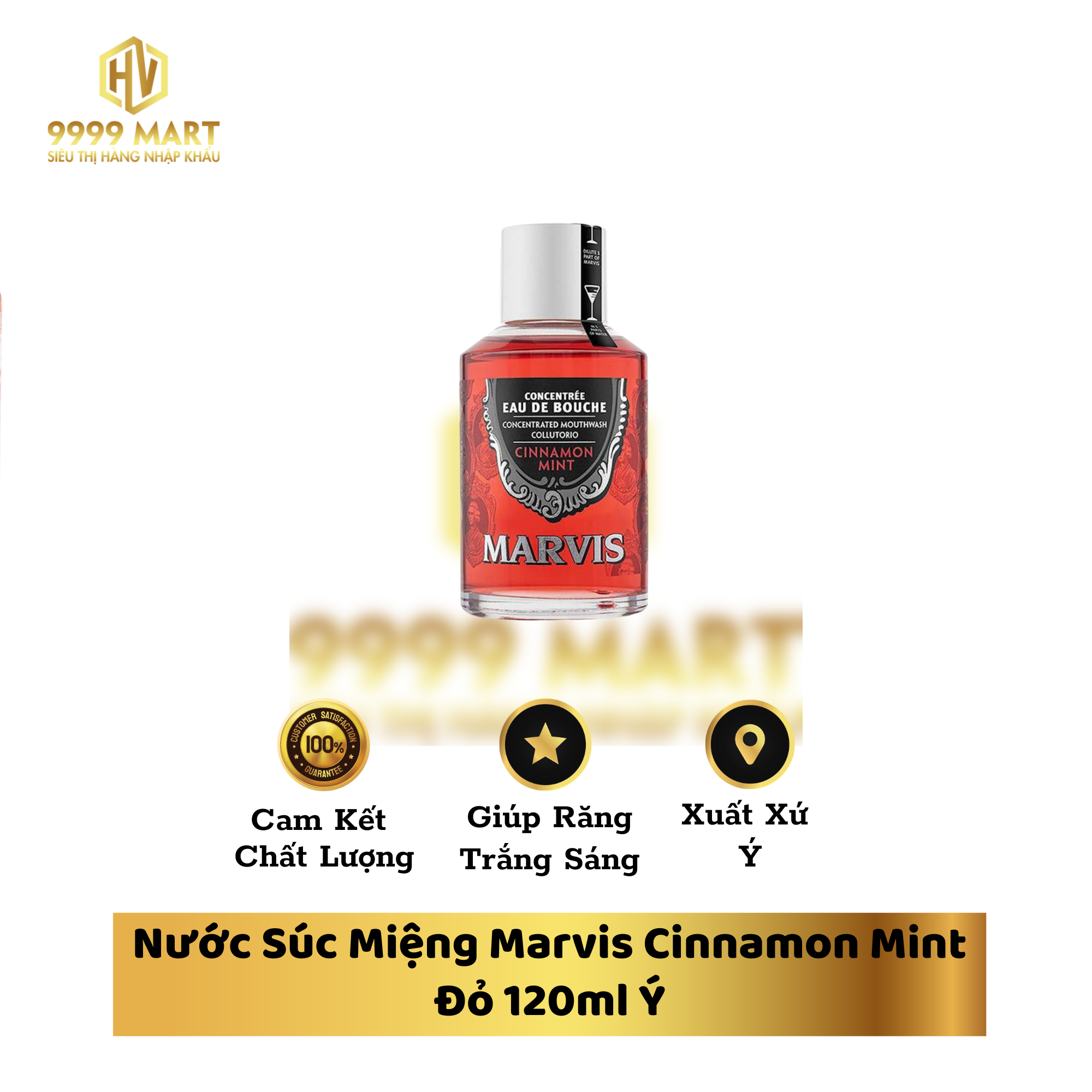 Nước Súc Miệng Marvis Cinnamon Mint Đỏ 120ml Ý