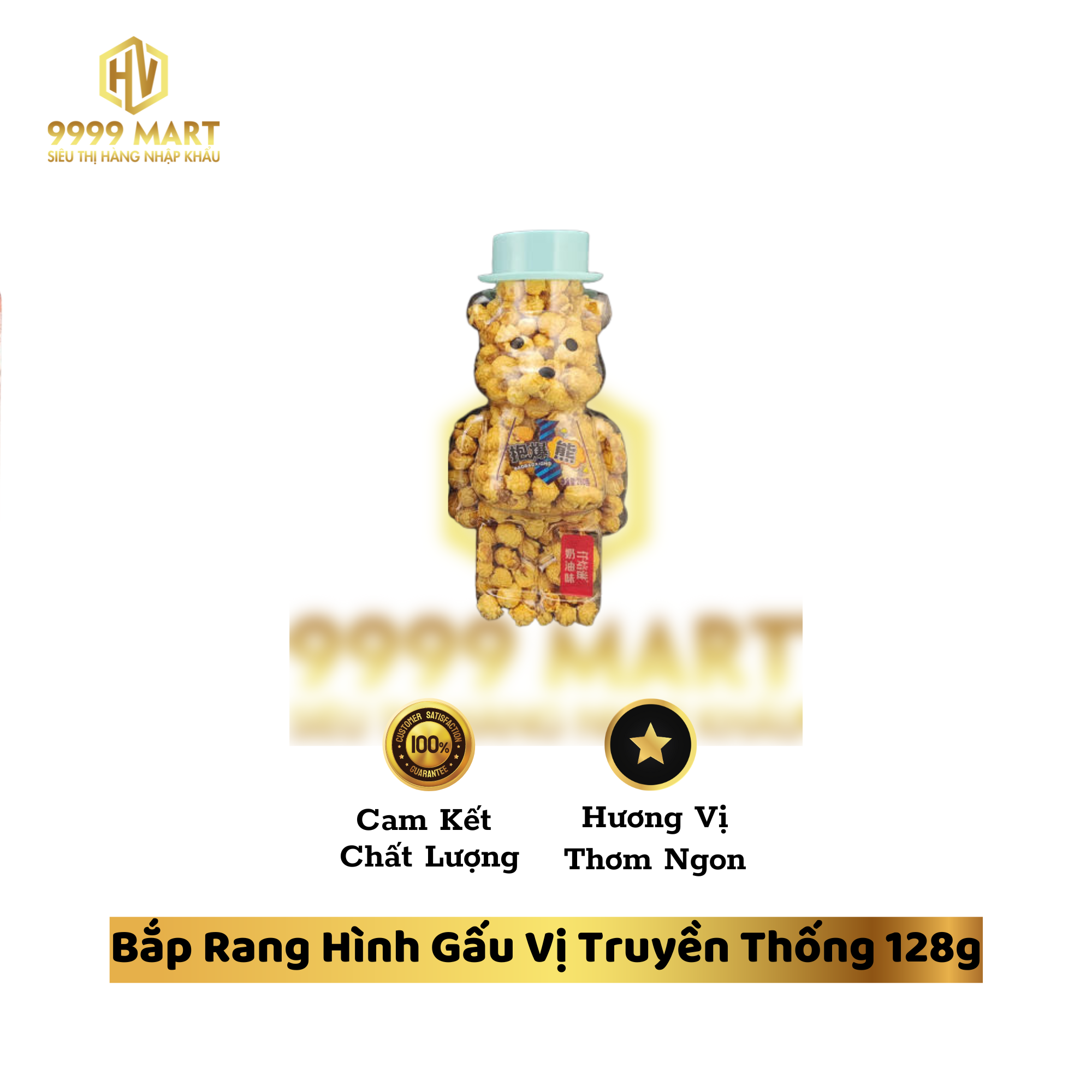 Bắp Rang Hình Gấu Vị Truyền Thống 128g