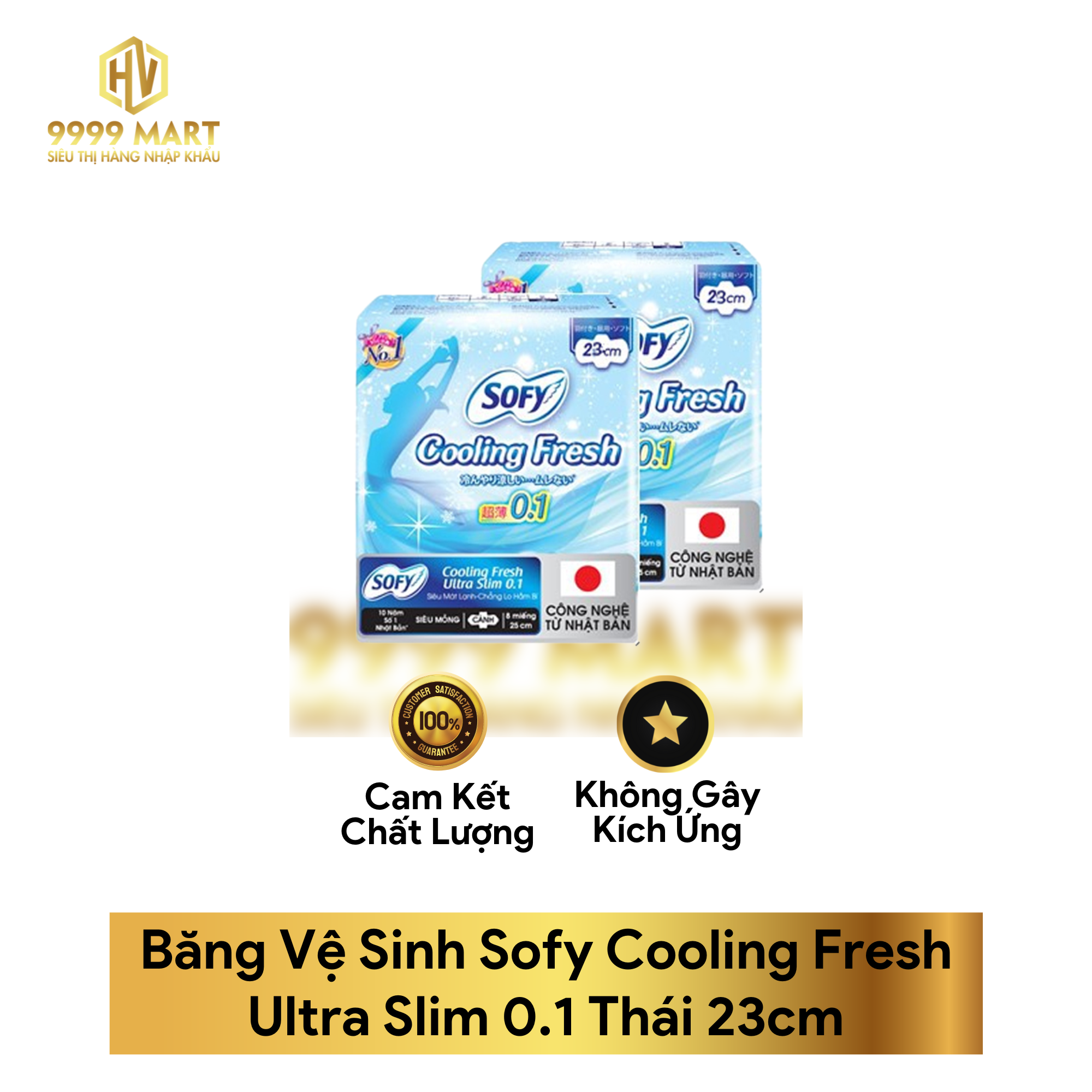 Băng Vệ Sinh Sofy Cooling Fresh Ultra Slim 0.1 Thái 23cm