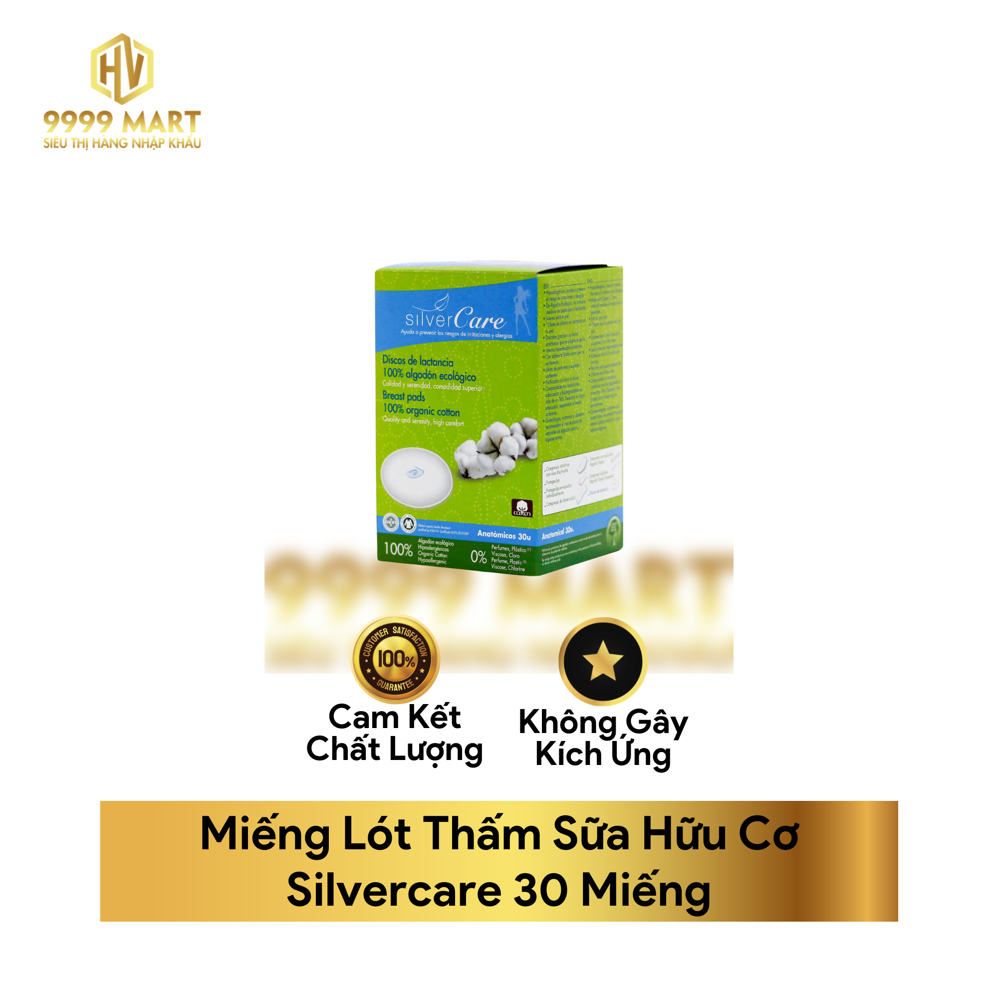 Miếng Lót Thấm Sữa Hữu Cơ Silvercare 30 Miếng