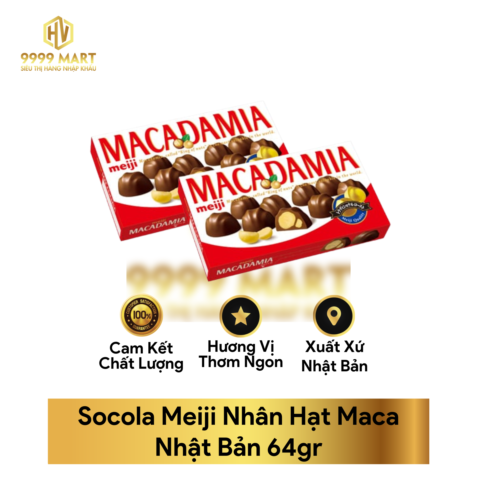 Socola Meiji Nhân Hạt Maca Nhật Bản 64gr