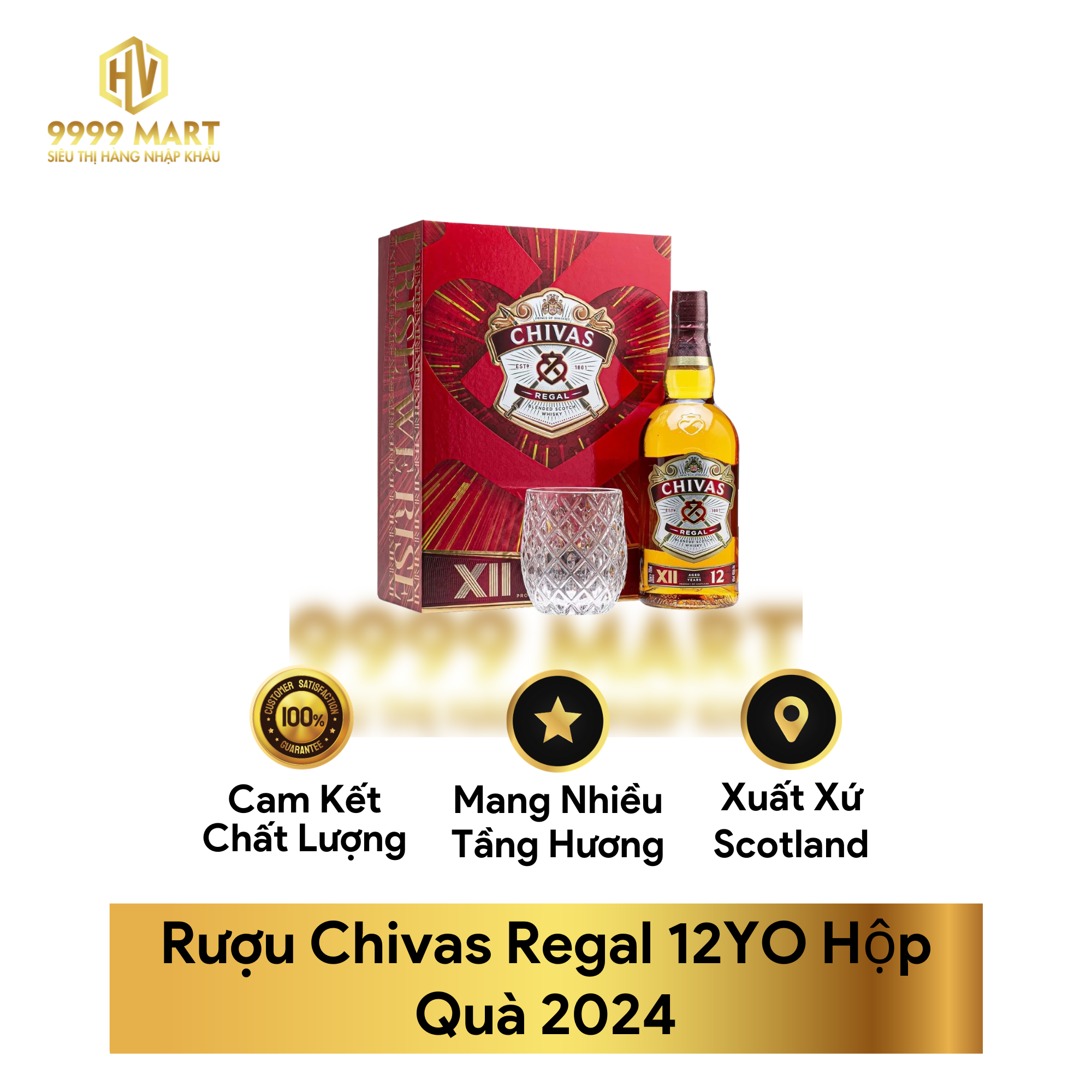 Rượu Chivas Regal 12YO Hộp Quà 2024