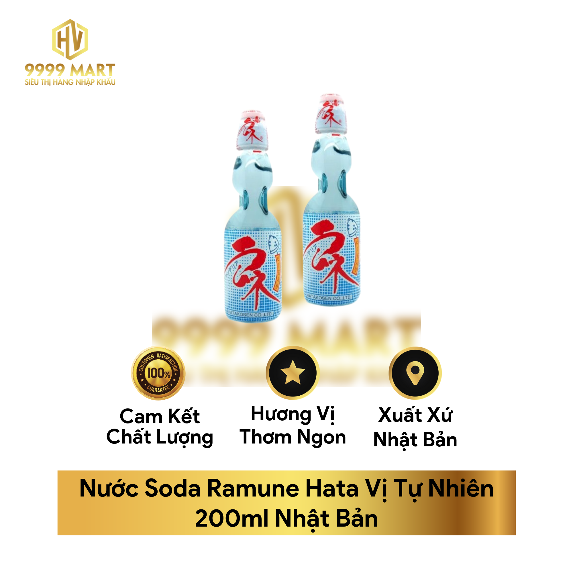 Nước Soda Ramune Hata Vị Tự Nhiên 200ml Nhật Bản
