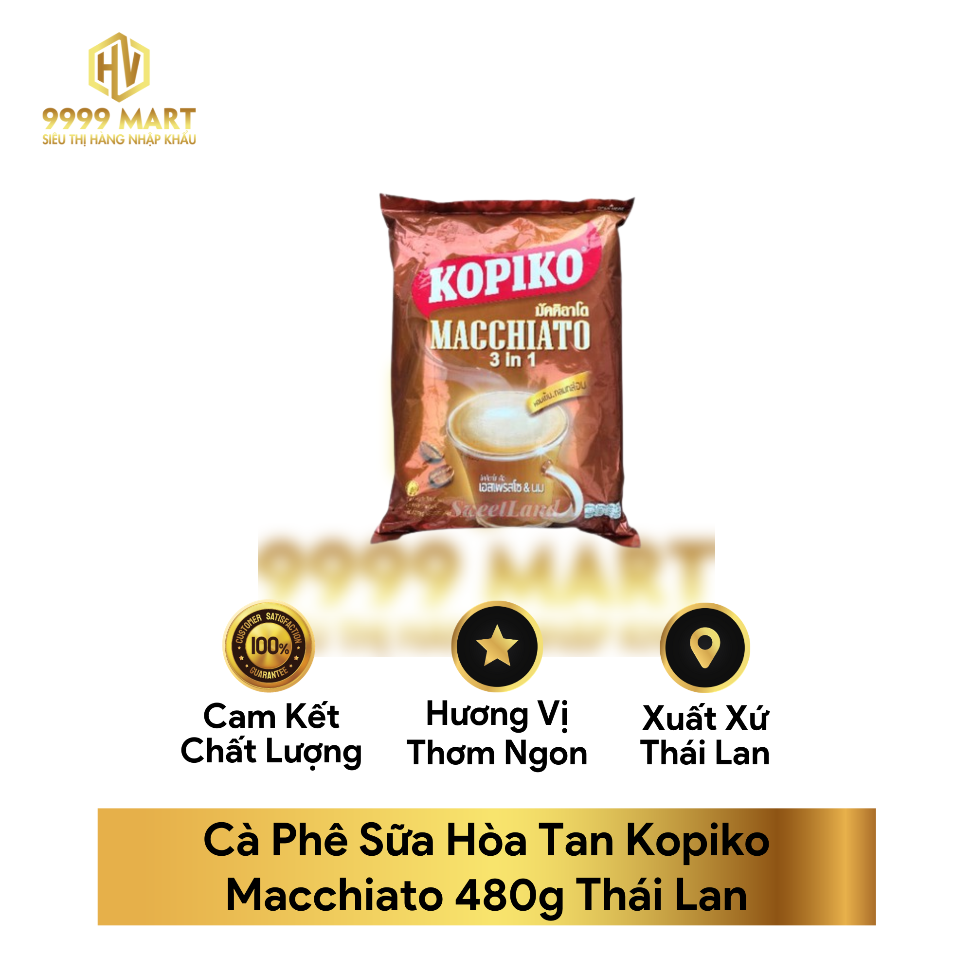 Cà Phê Sữa Hòa Tan Kopiko Macchiato 480g Thái Lan