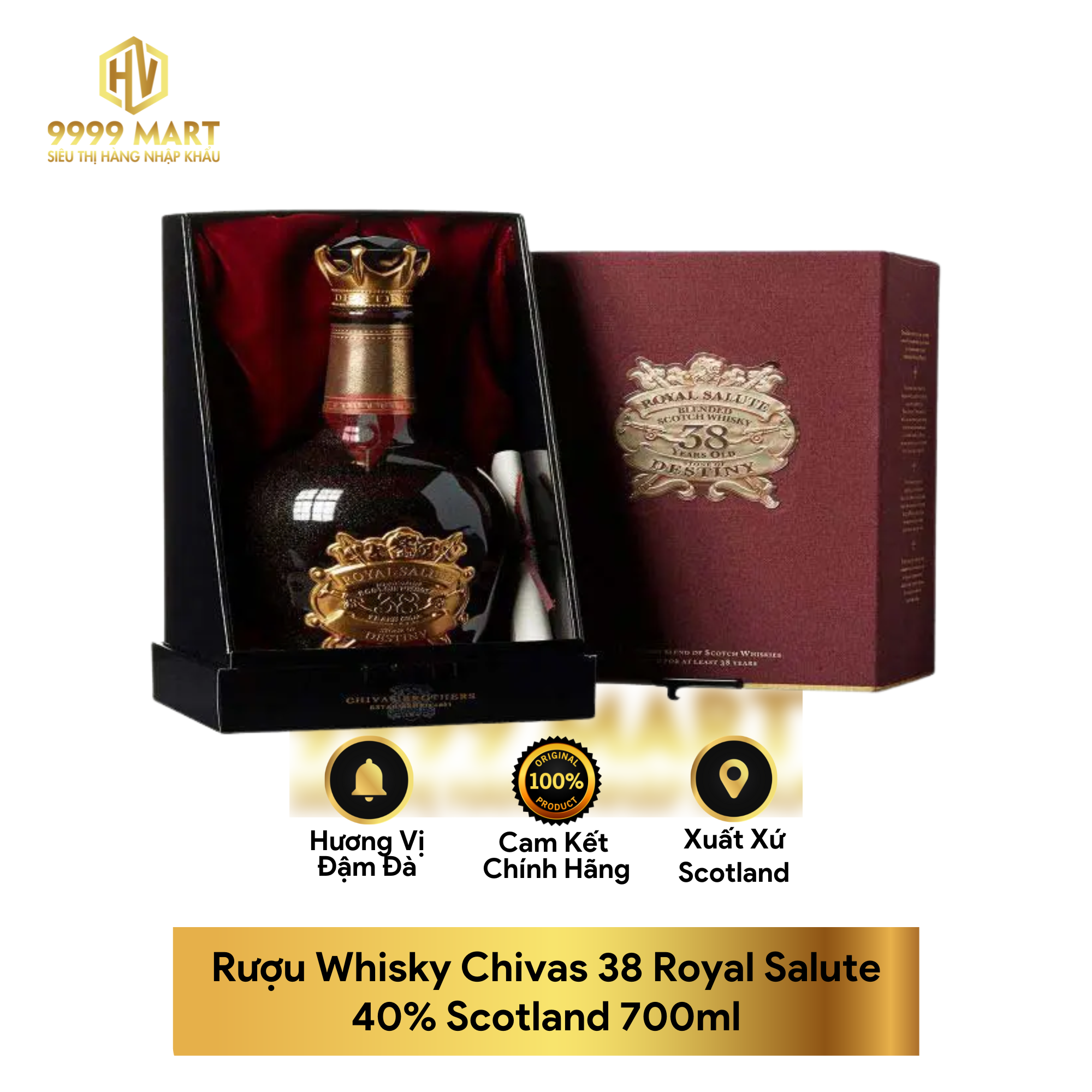 Rượu Whisky Chivas 38 Royal Salute 40% Scotland 700ml