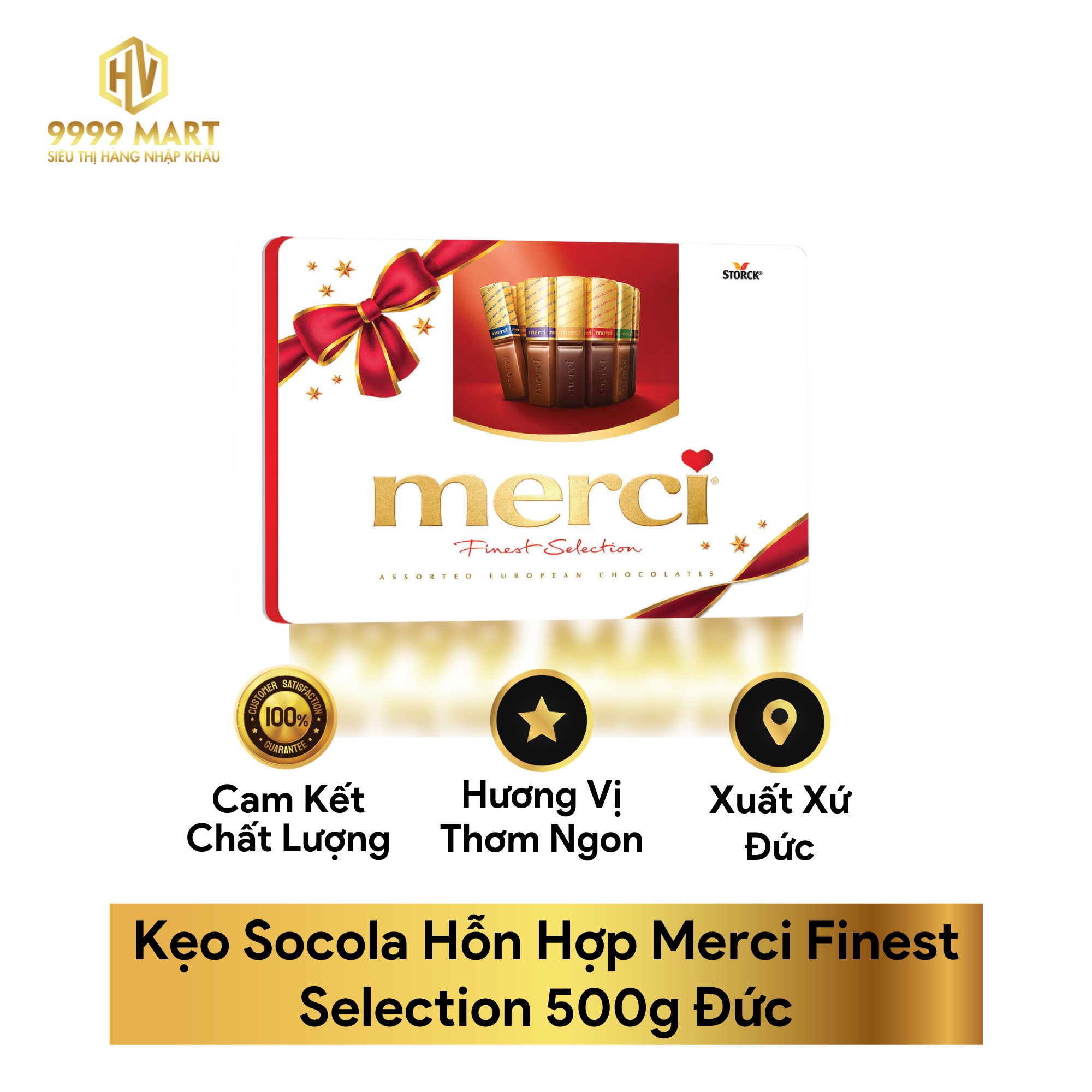 Kẹo Socola Hỗn Hợp Merci Finest Selection 500g Đức