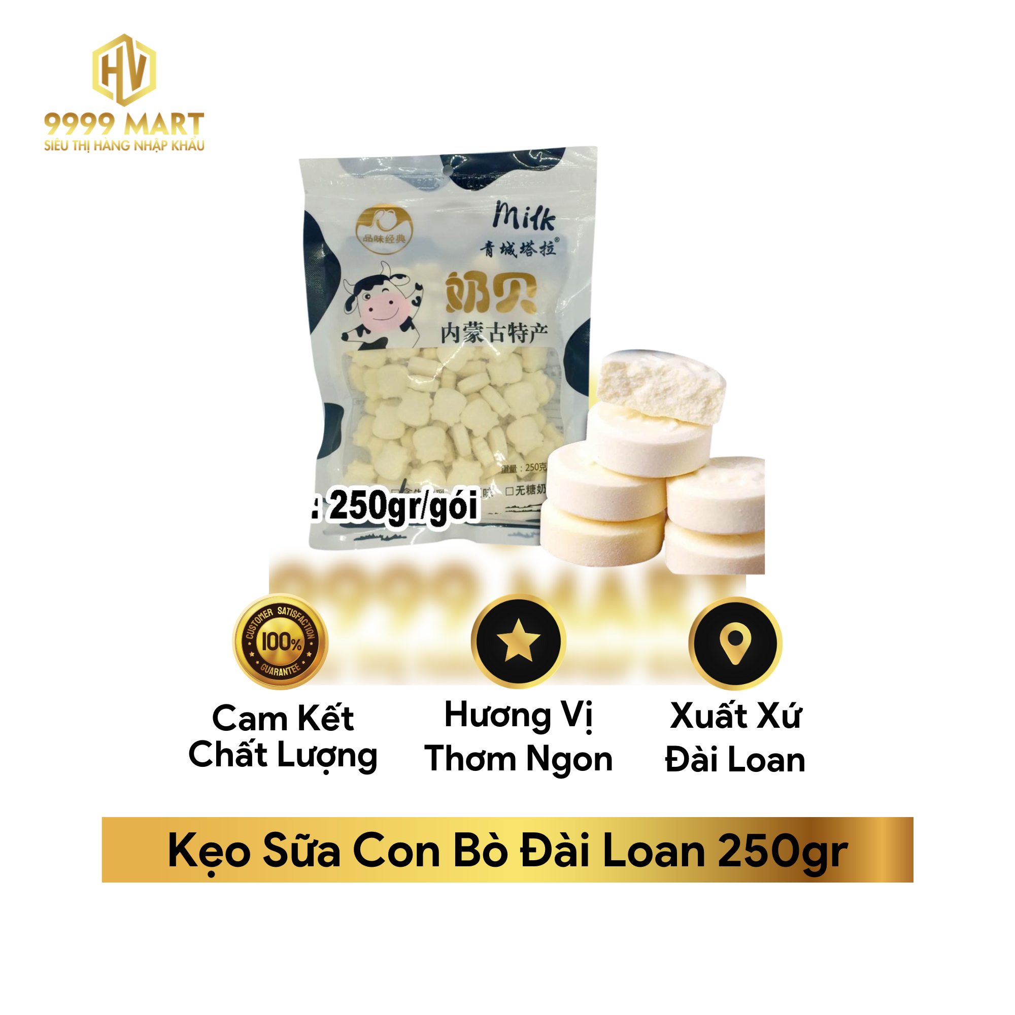 Kẹo Sữa Con Bò Đài Loan 250gr