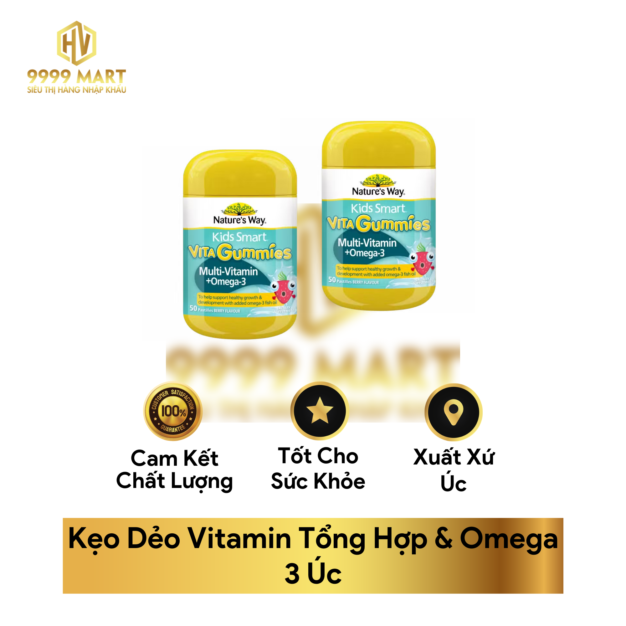 Kẹo Dẻo Vitamin Tổng Hợp & Omega 3 Úc