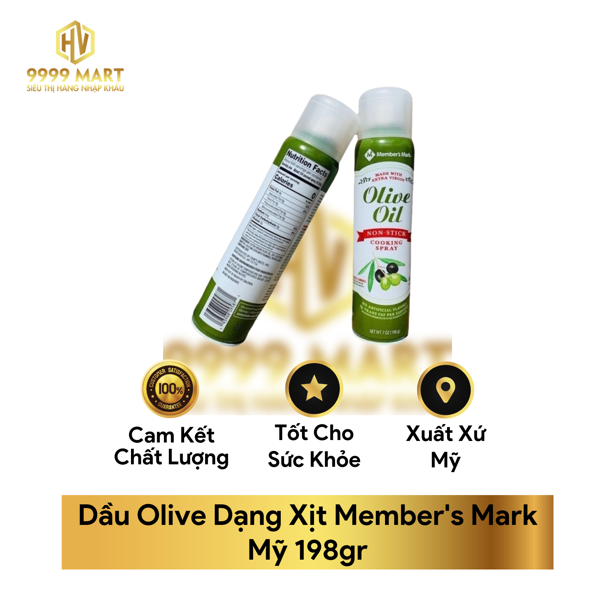 Dầu Olive Dạng Xịt Member's Mark Mỹ 198gr