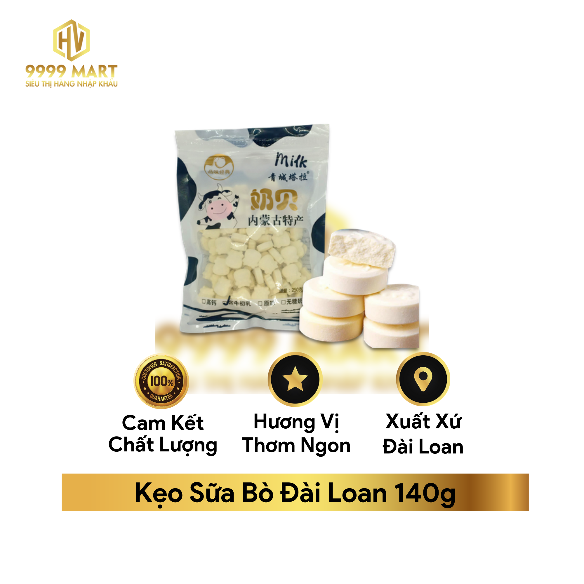 Kẹo Sữa Bò Đài Loan 140g
