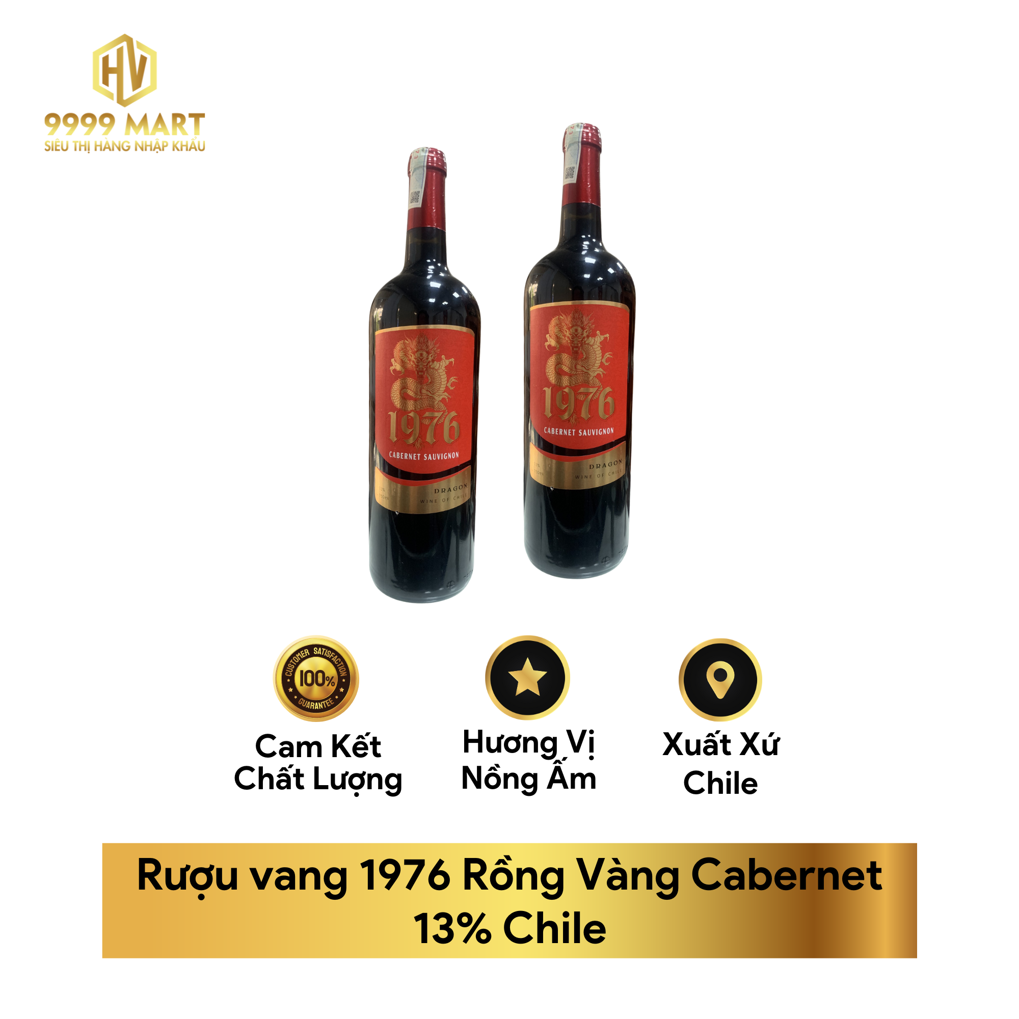 Rượu vang 1976 Rồng Vàng Cabernet 13% Chile