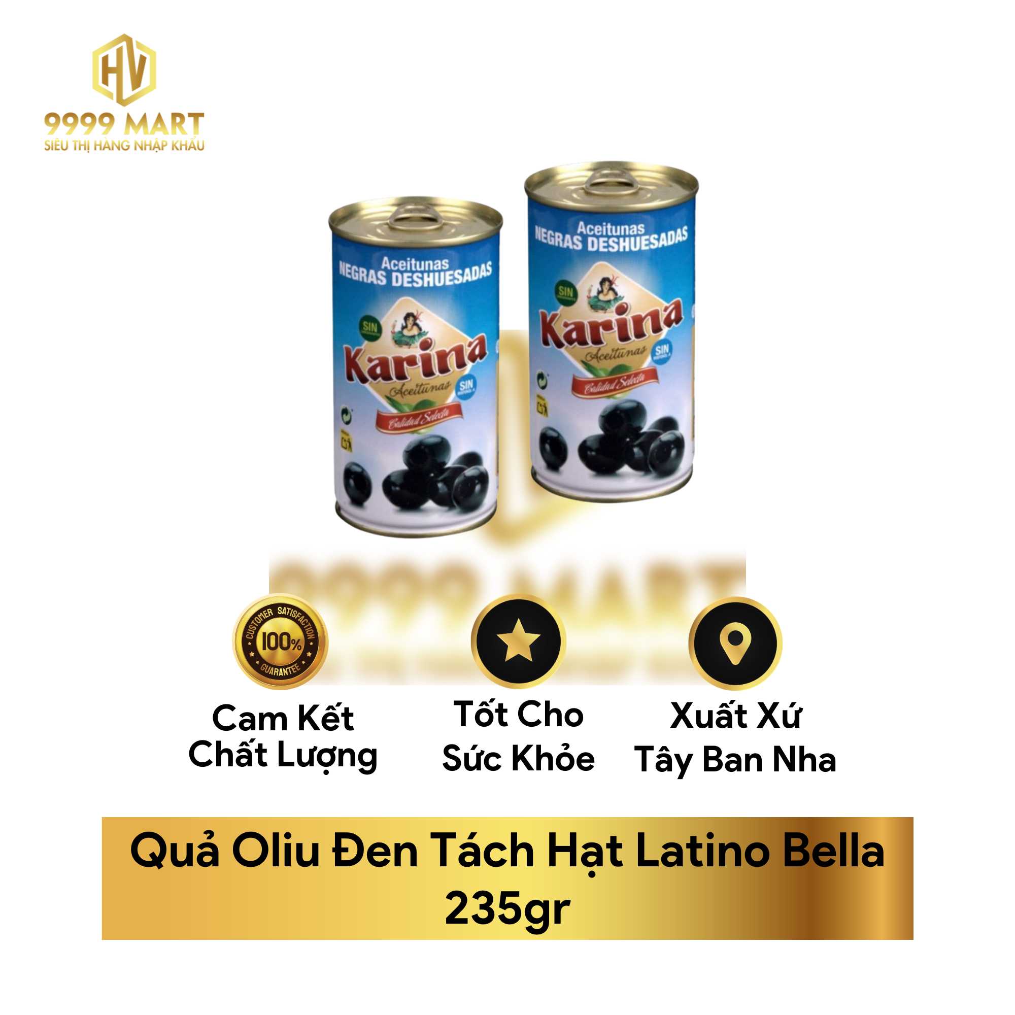 Quả Oliu Đen Tách Hạt Karina Tây Ban Nha 350gr