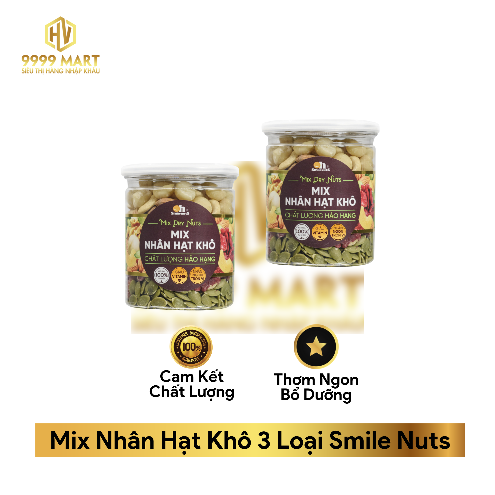 Mix Nhân Hạt Khô 3 Loại Smile Nuts