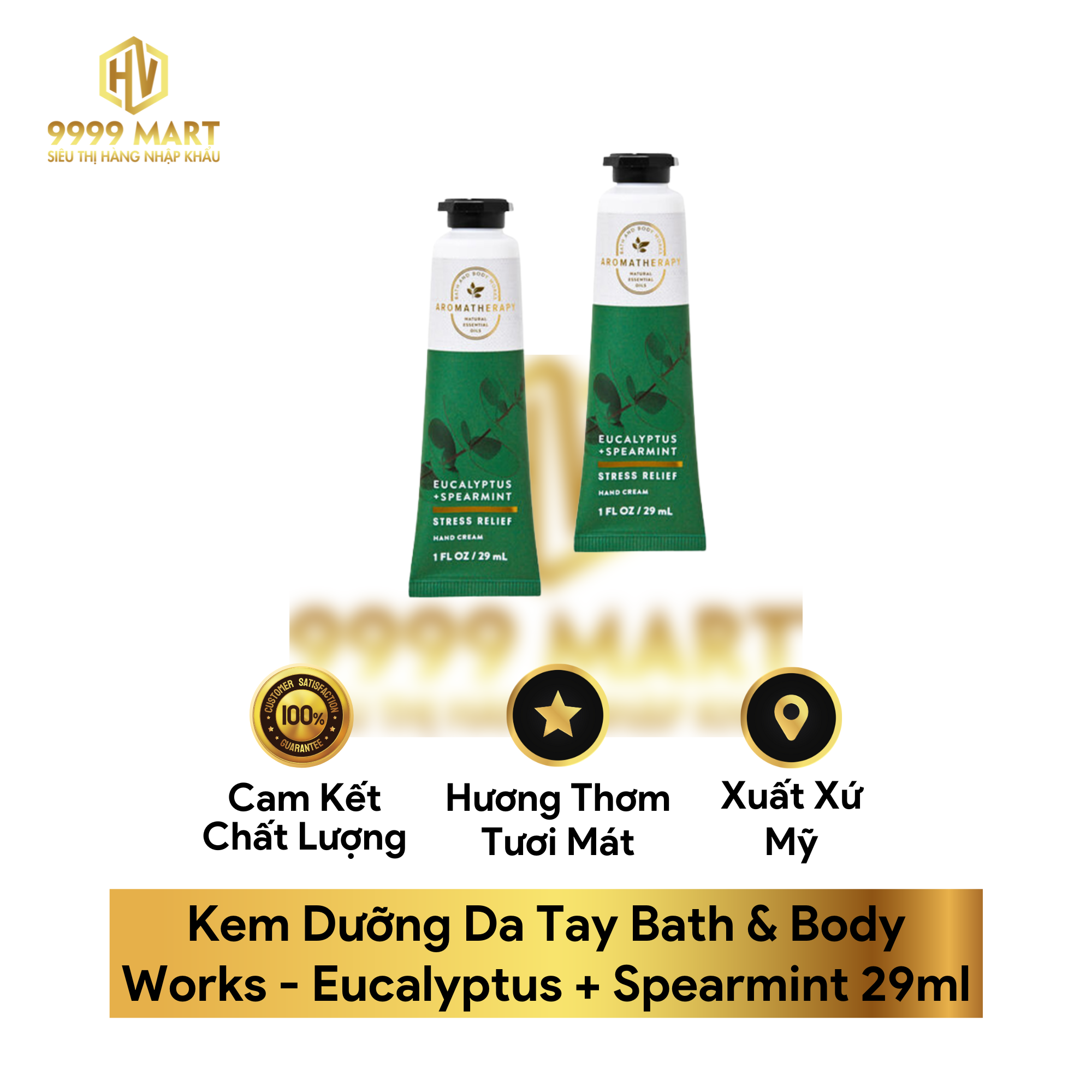 Kem Dưỡng Da Tay Bath & Body Works - Eucalyptus + Spearmint 29ml