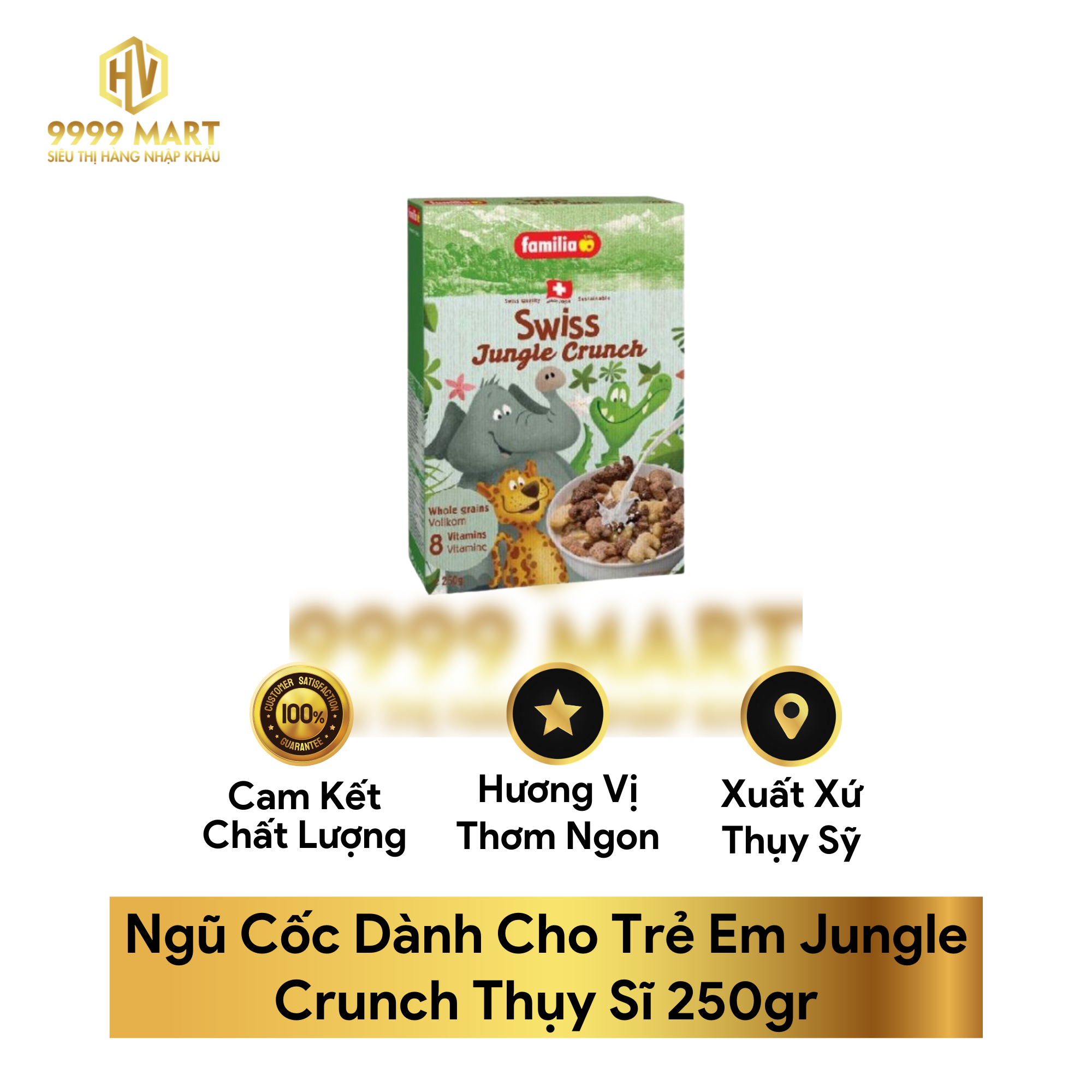 Ngũ Cốc Dành Cho Trẻ Em Jungel Crunch Thụy Sỹ 250gr