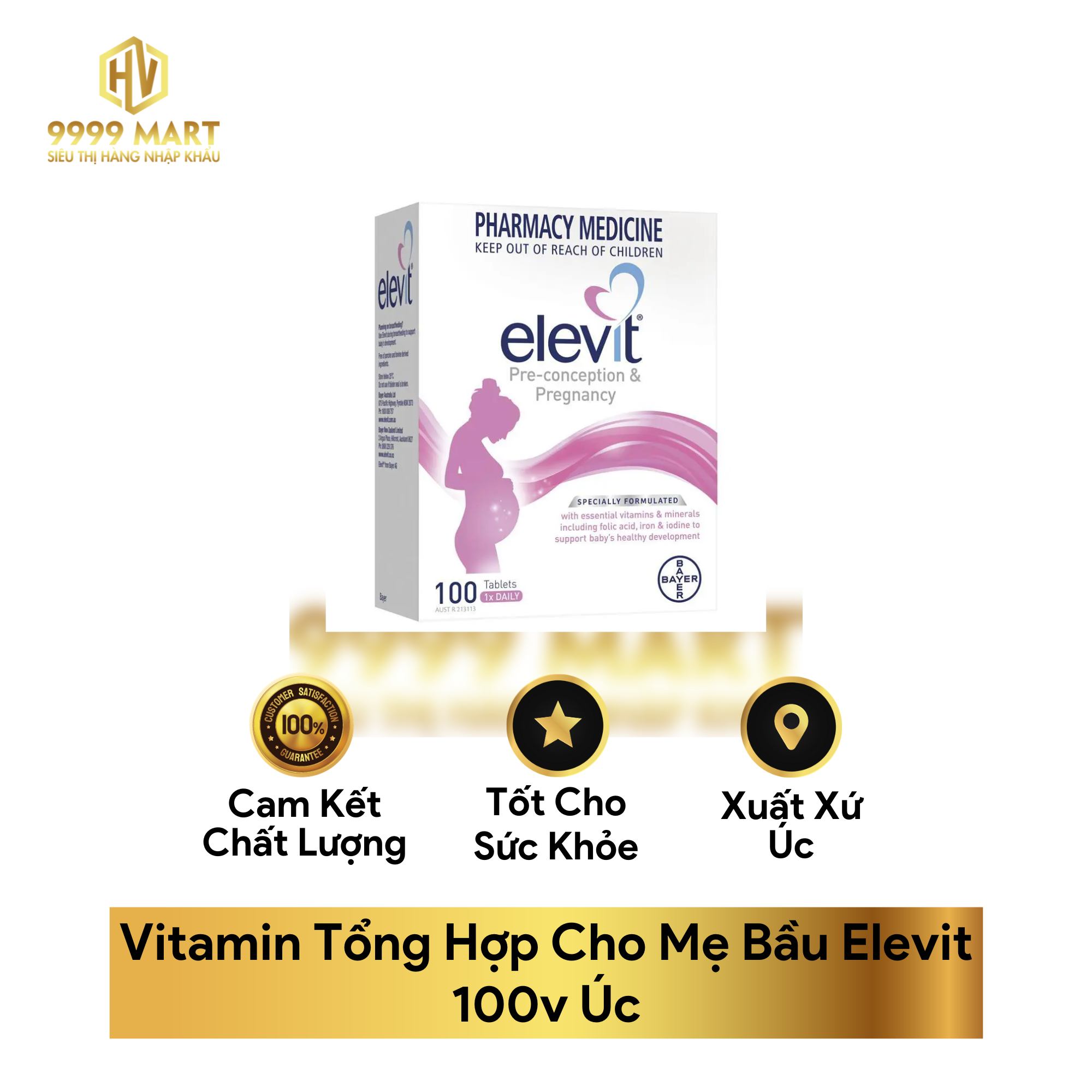Vitamin Tổng Hợp Cho Mẹ Bầu Elevit 100v Úc