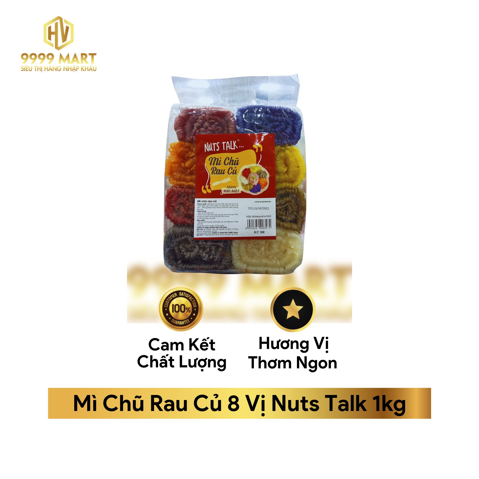 Mì Chũ Rau Củ 8 Vị Nuts Talk 1kg