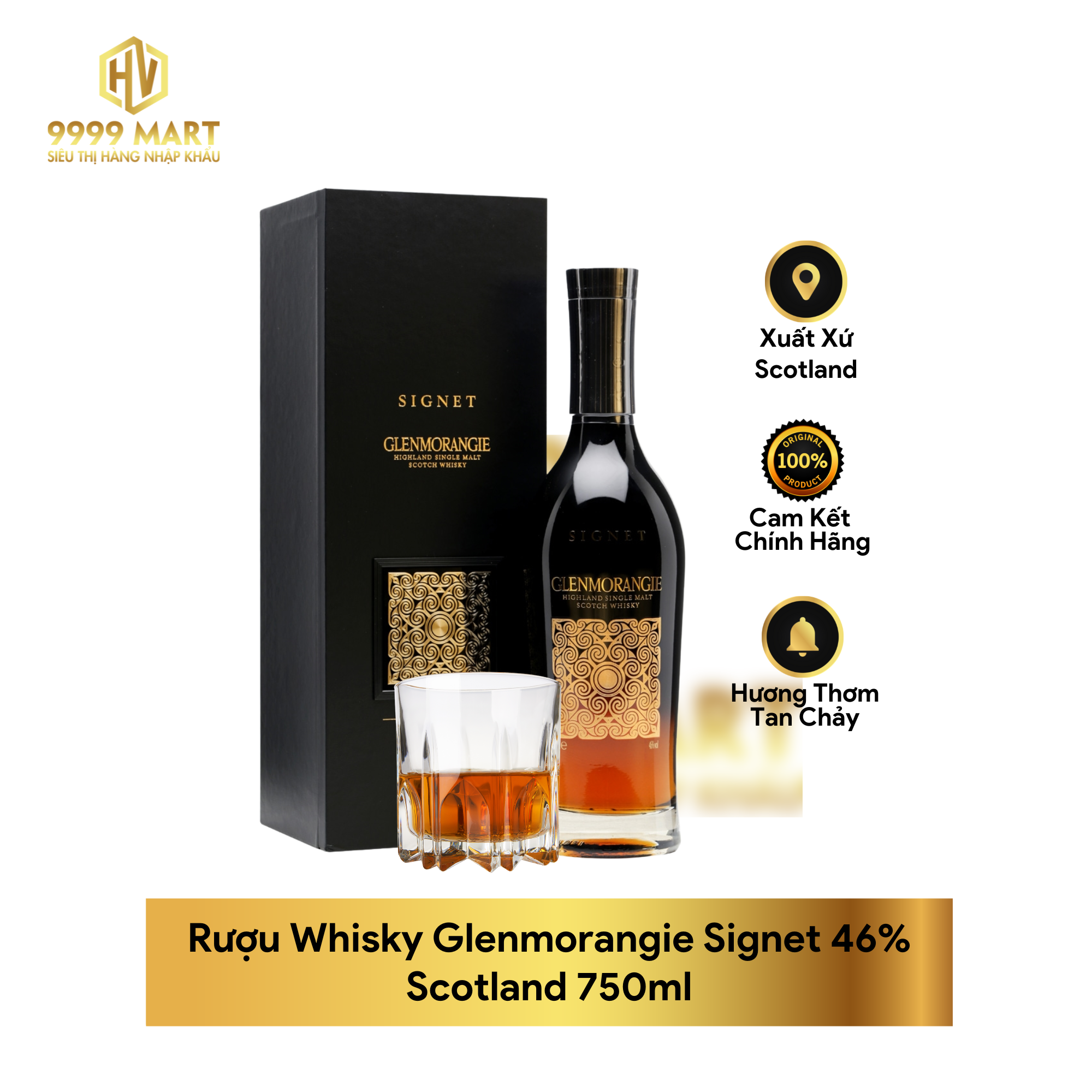 Rượu Whisky Glenmorangie Signet 46% Scotland 750ml