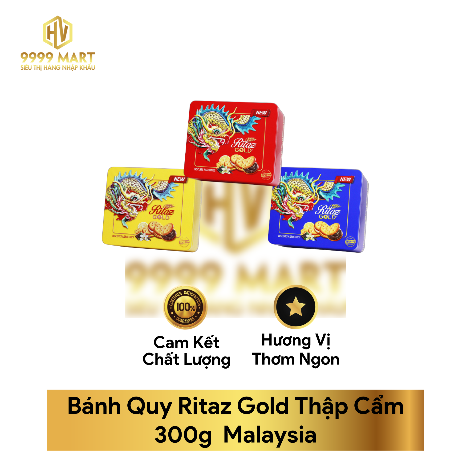 Bánh Quy Ritaz Gold Thập Cẩm 300g Malaysia