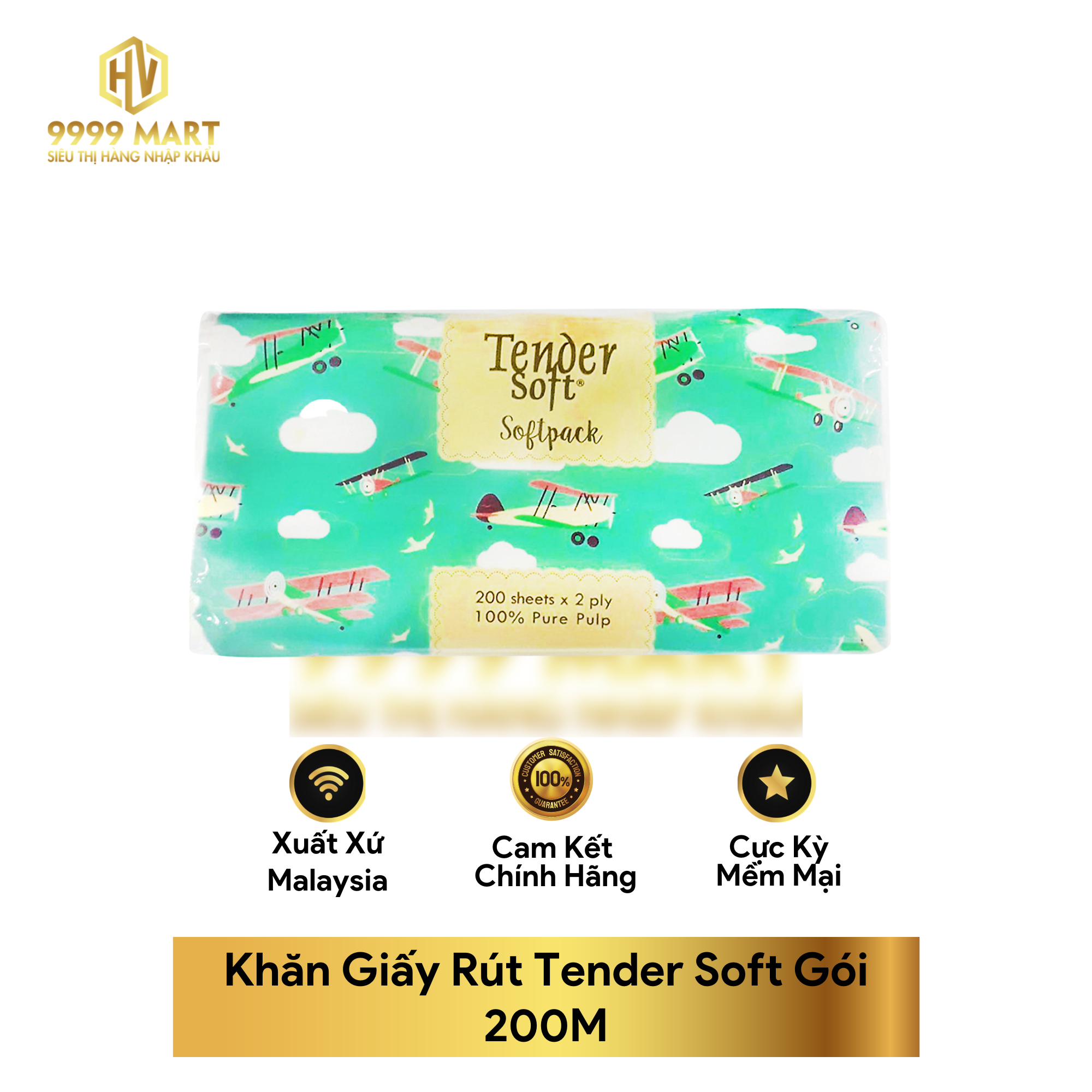 Khăn Giấy Rút Tender Soft Gói 200M