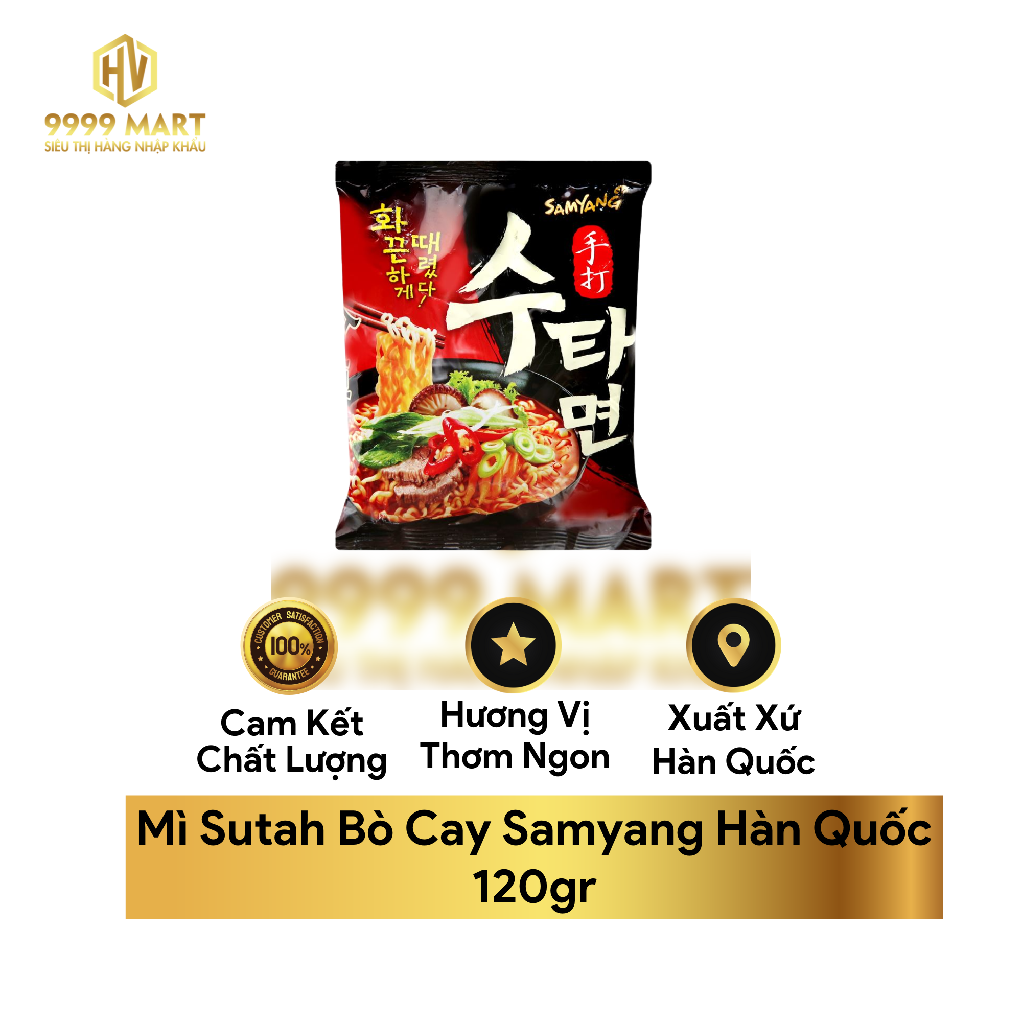 Mì Sutah Bò Cay Samyang Hàn Quốc 120gr