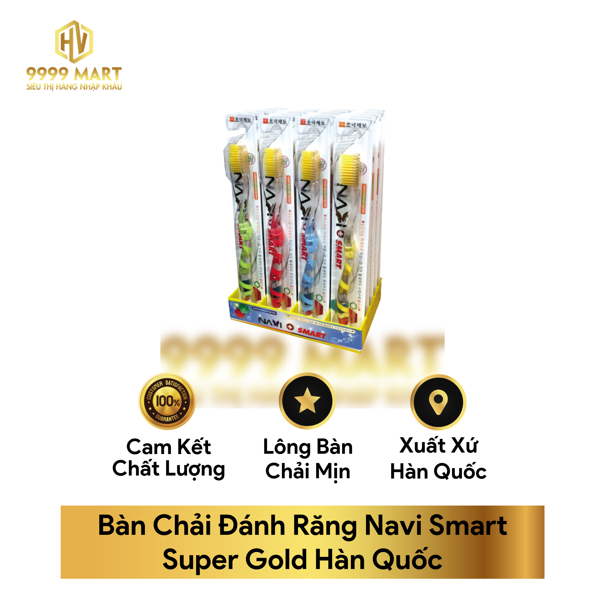 Bàn Chải Đánh Răng Navi Smart Super Gold Hàn Quốc
