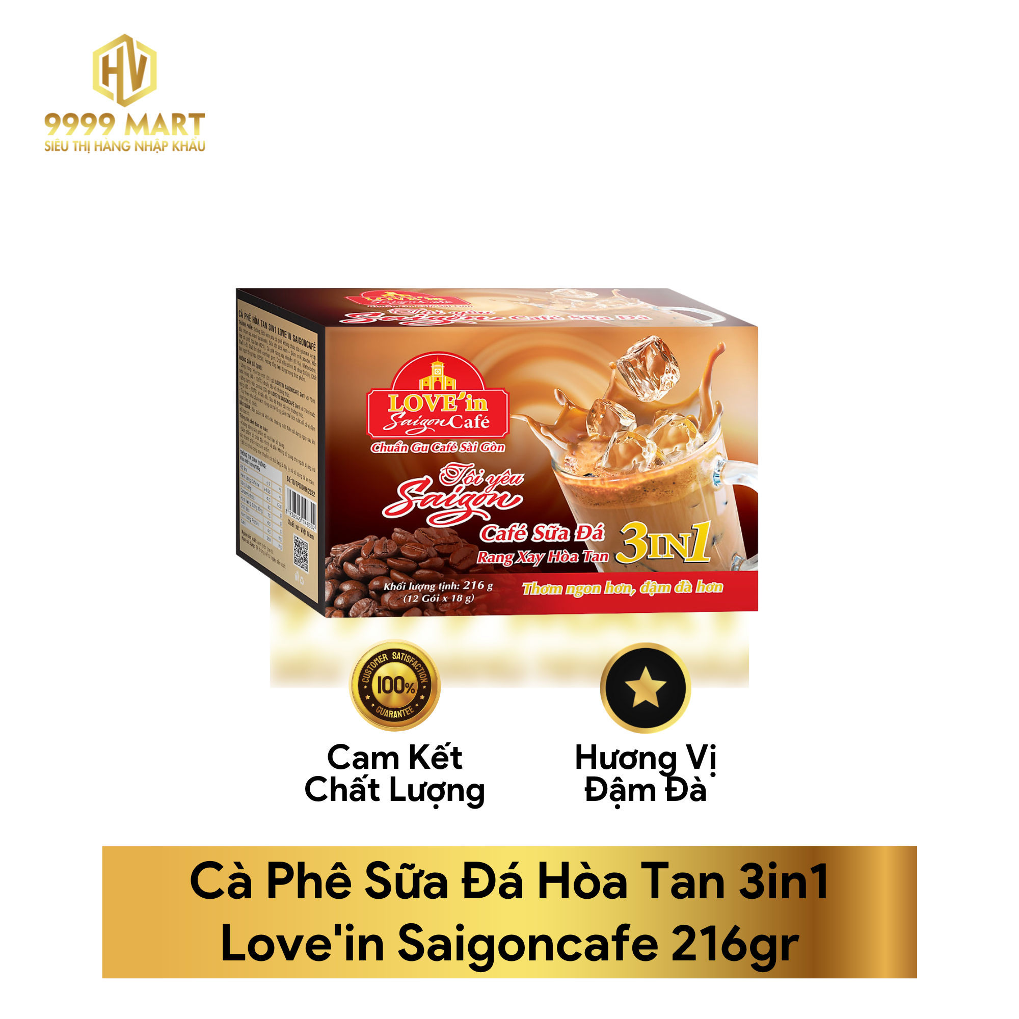 Cà Phê Sữa Đá Hòa Tan 3in1 Love'in Saigoncafe 216gr