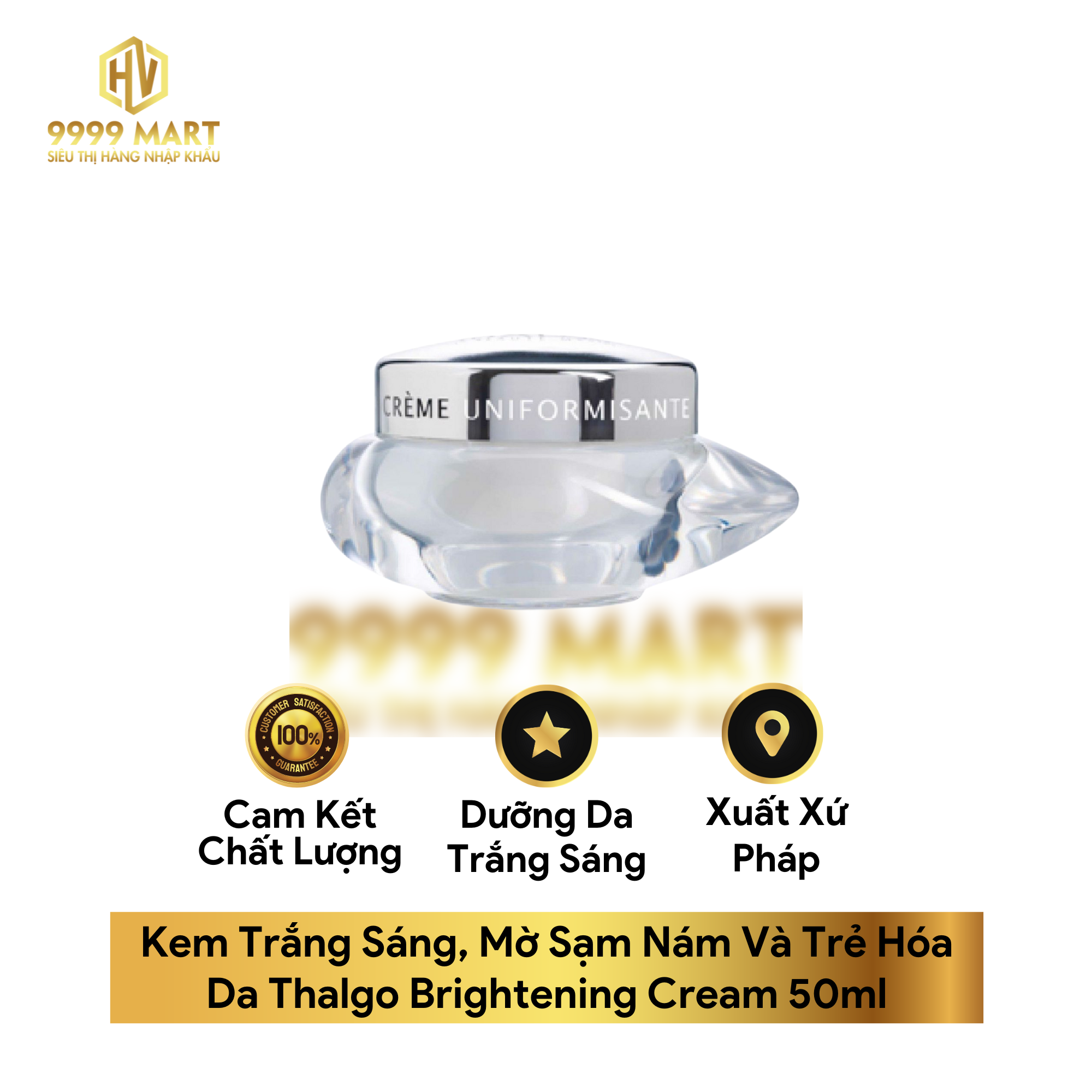 Kem Trắng Sáng, Mờ Sạm Nám Và Trẻ Hóa Da Thalgo Brightening Cream 50ml