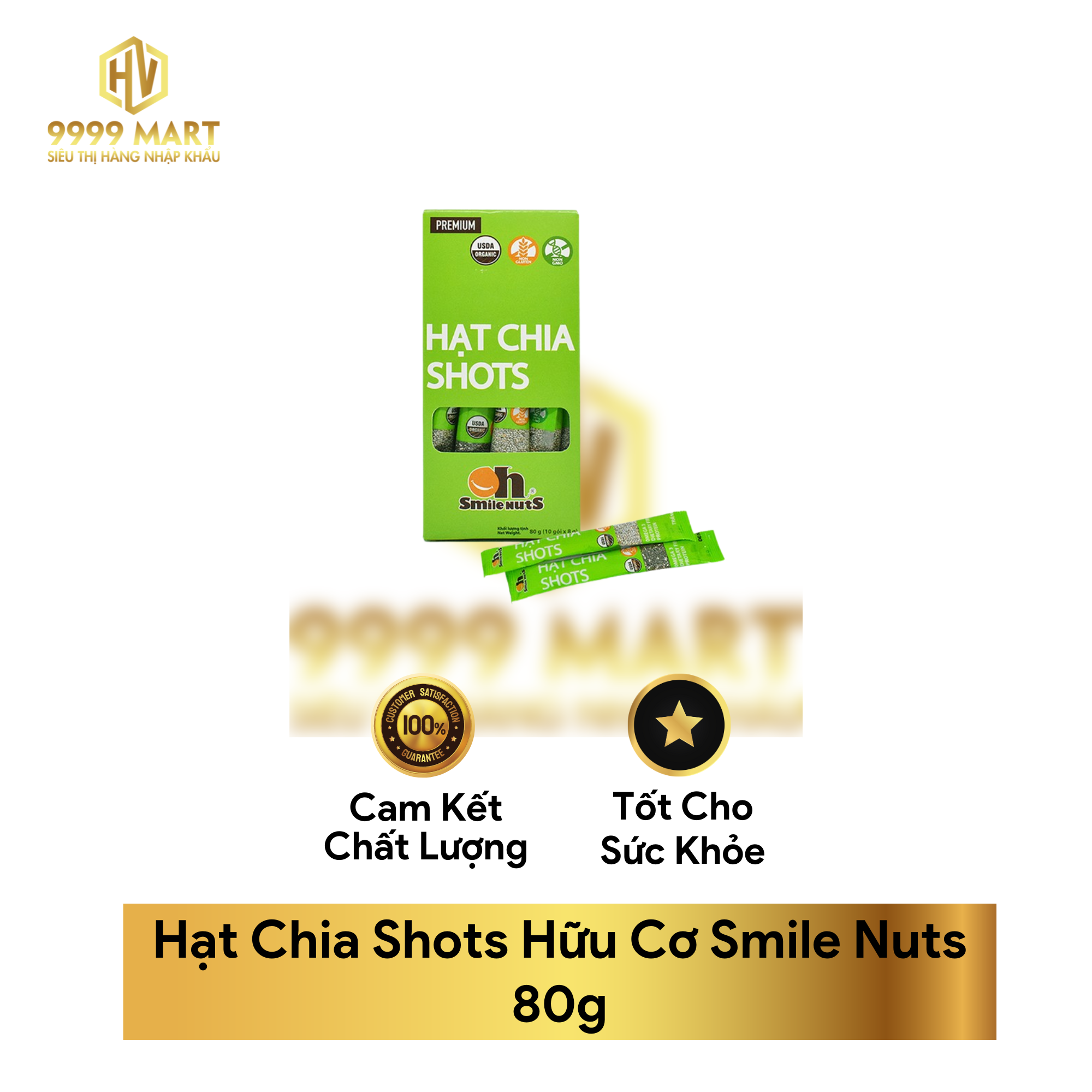 Hạt Chia Shots Hữu Cơ Smile Nuts 80g