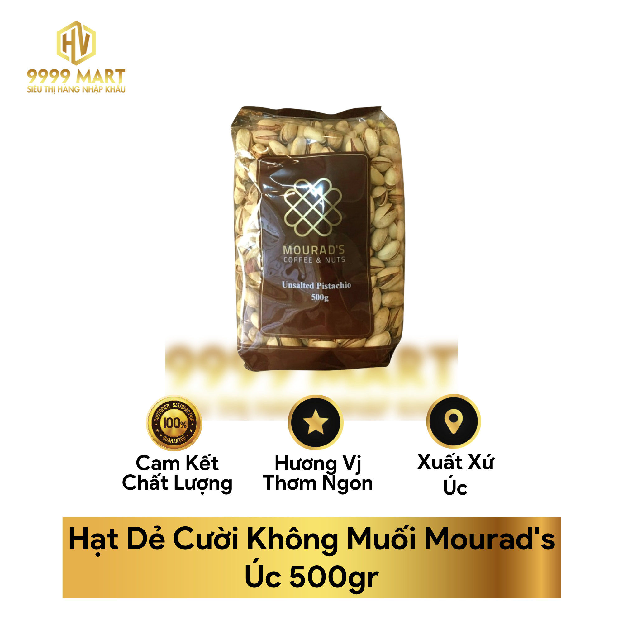 Hạt Dẻ Cười Không Muối Mourad's Úc 500gr