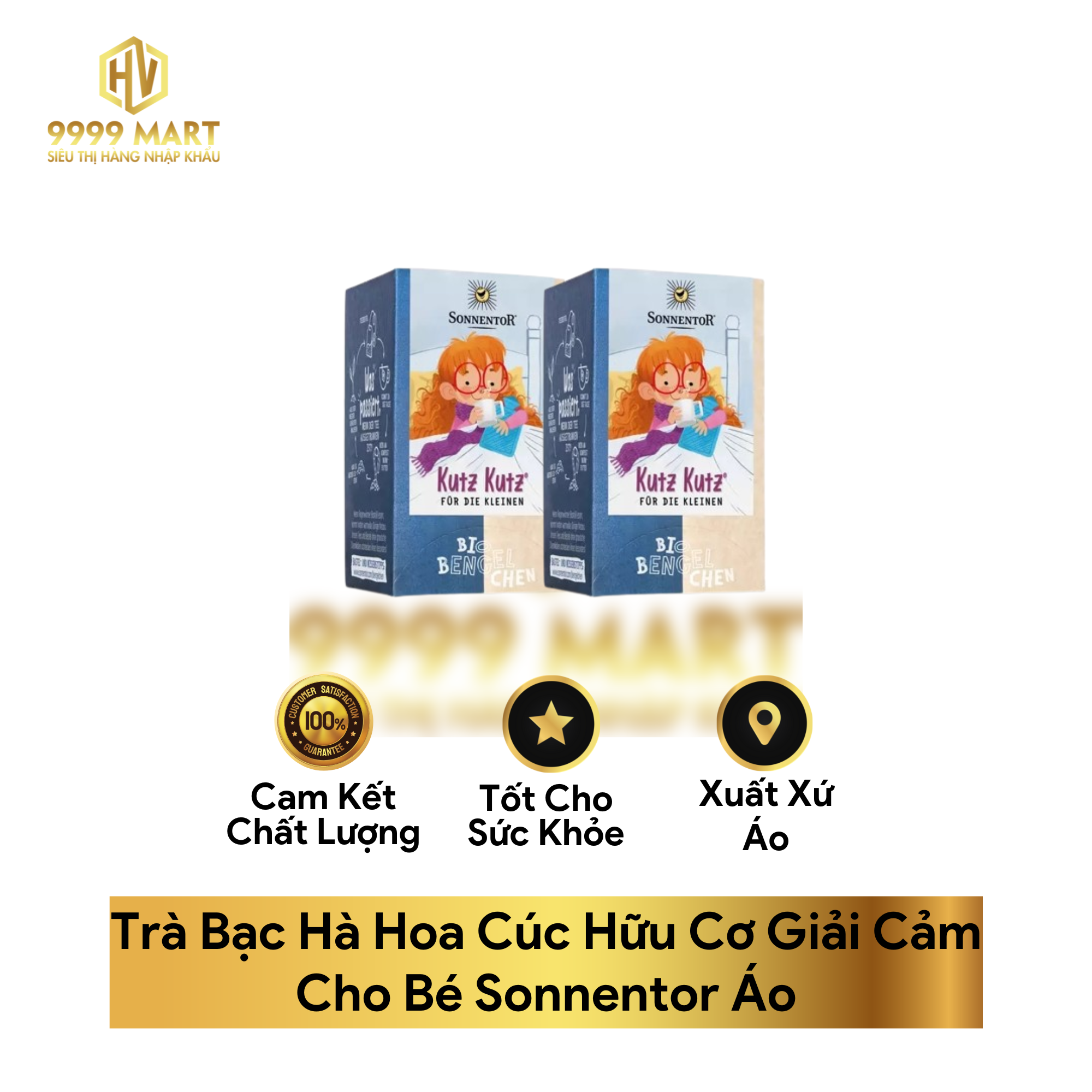 Trà Bạc Hà Hoa Cúc Hữu Cơ Giải Cảm Cho Bé Sonnentor Áo