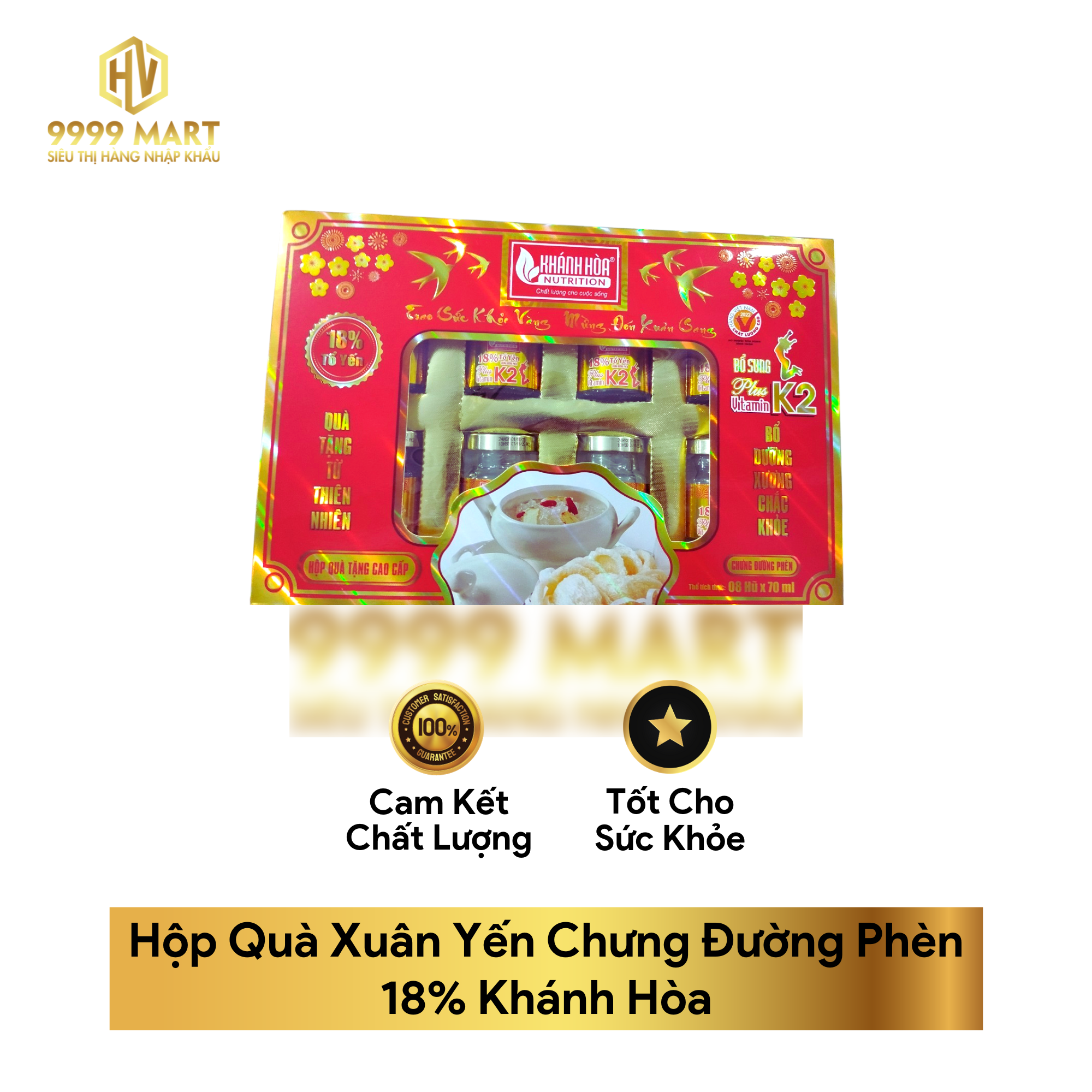 Hộp Quà Xuân Yến Chưng Đường Phèn 18% Khánh Hòa