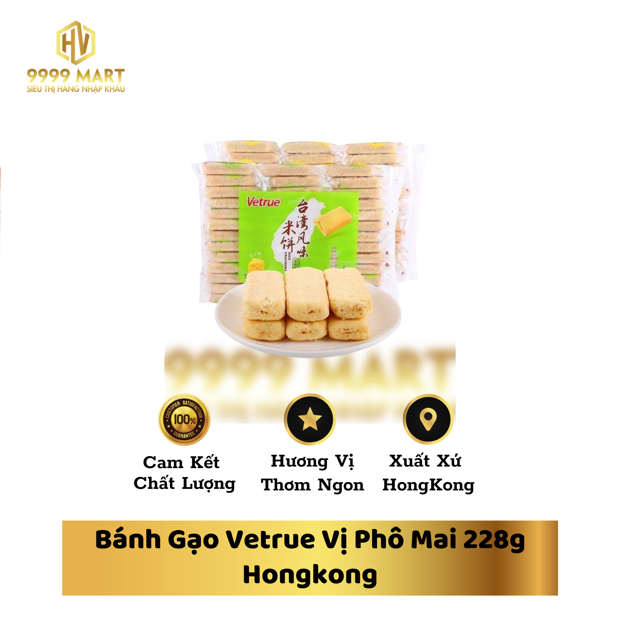 Bánh Gạo Vetrue Vị Phô Mai 228g Hongkong