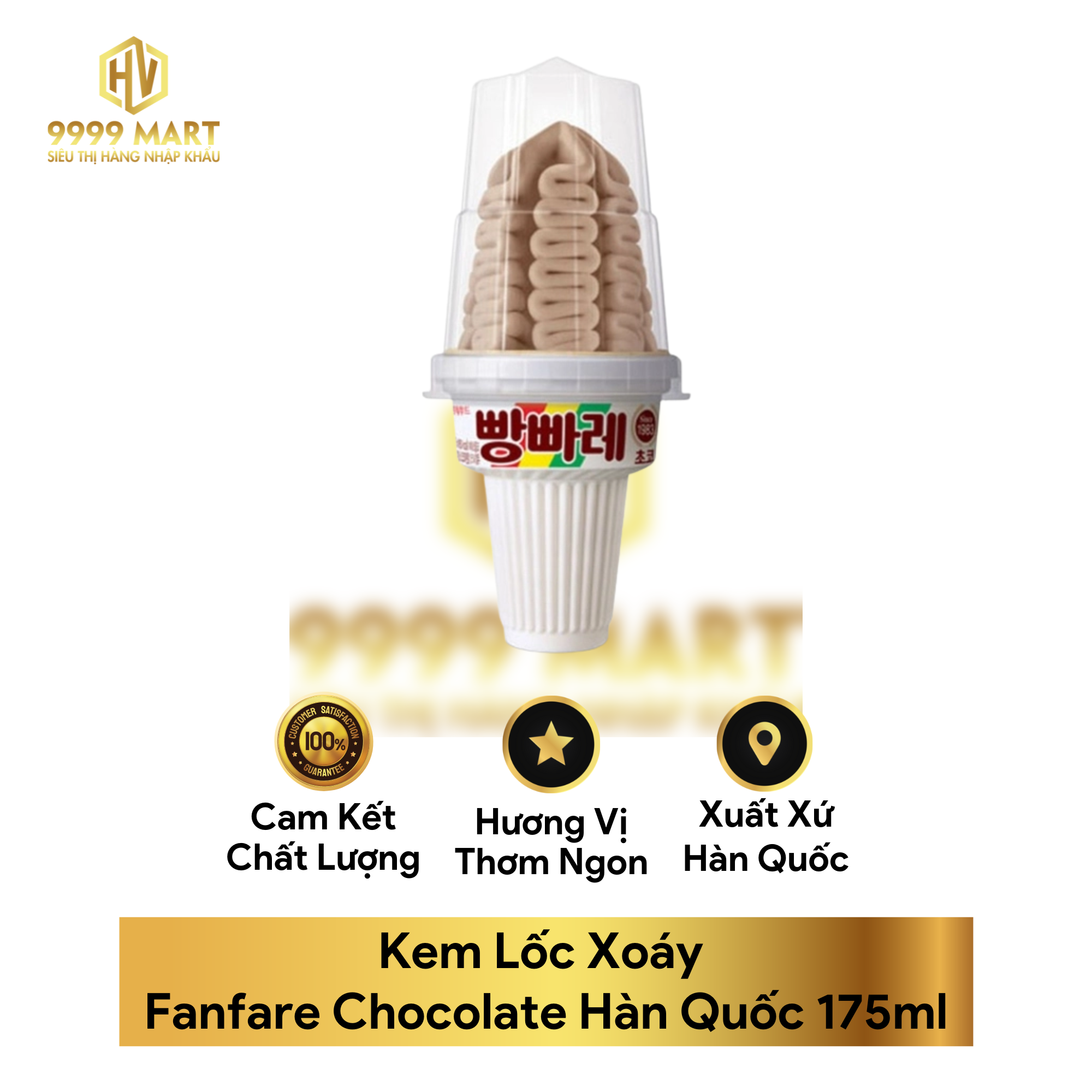 Kem Lốc Xoáy Fanfare Chocolate Hàn Quốc 175ml