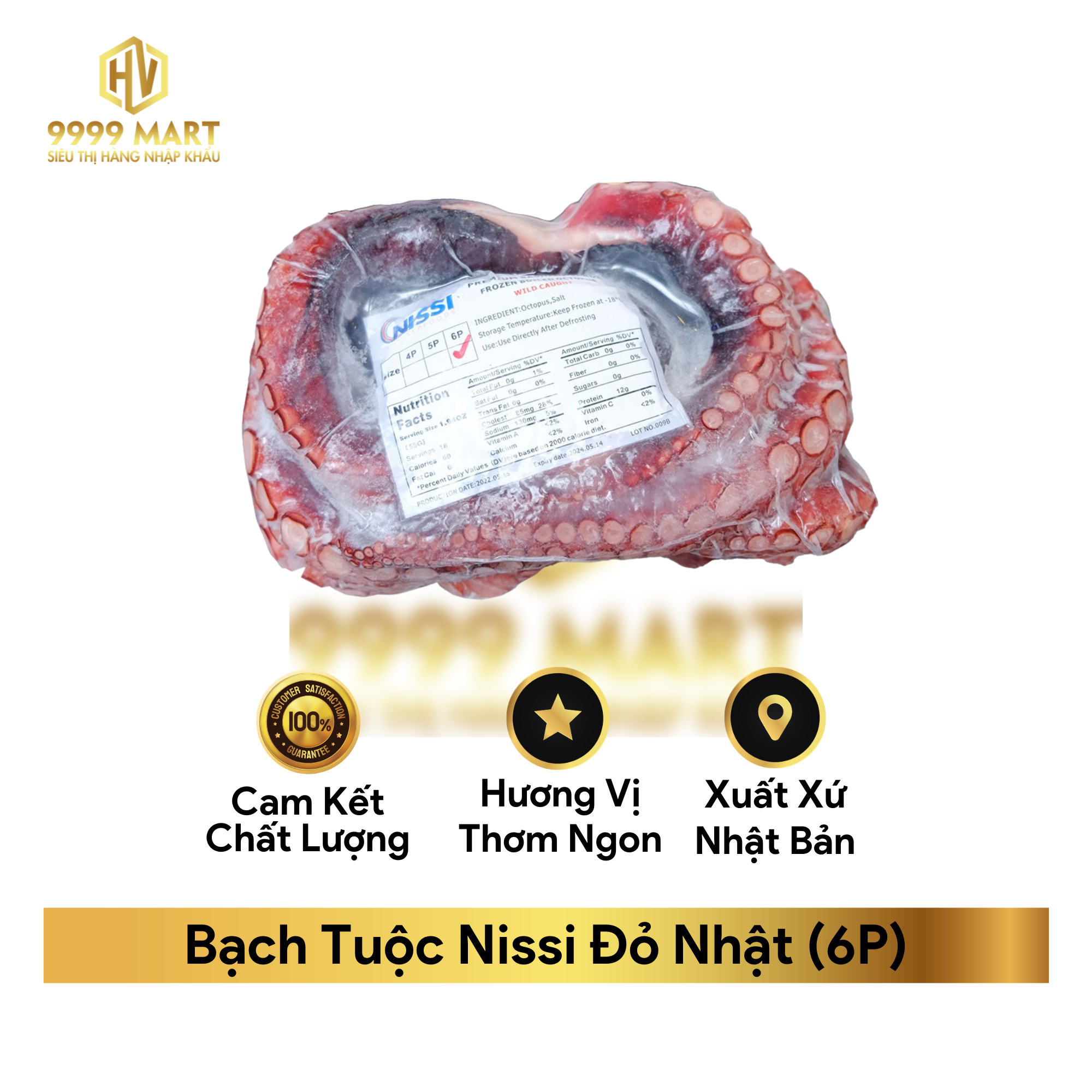 Bạch Tuộc Nissi Đỏ Nhật (6P)