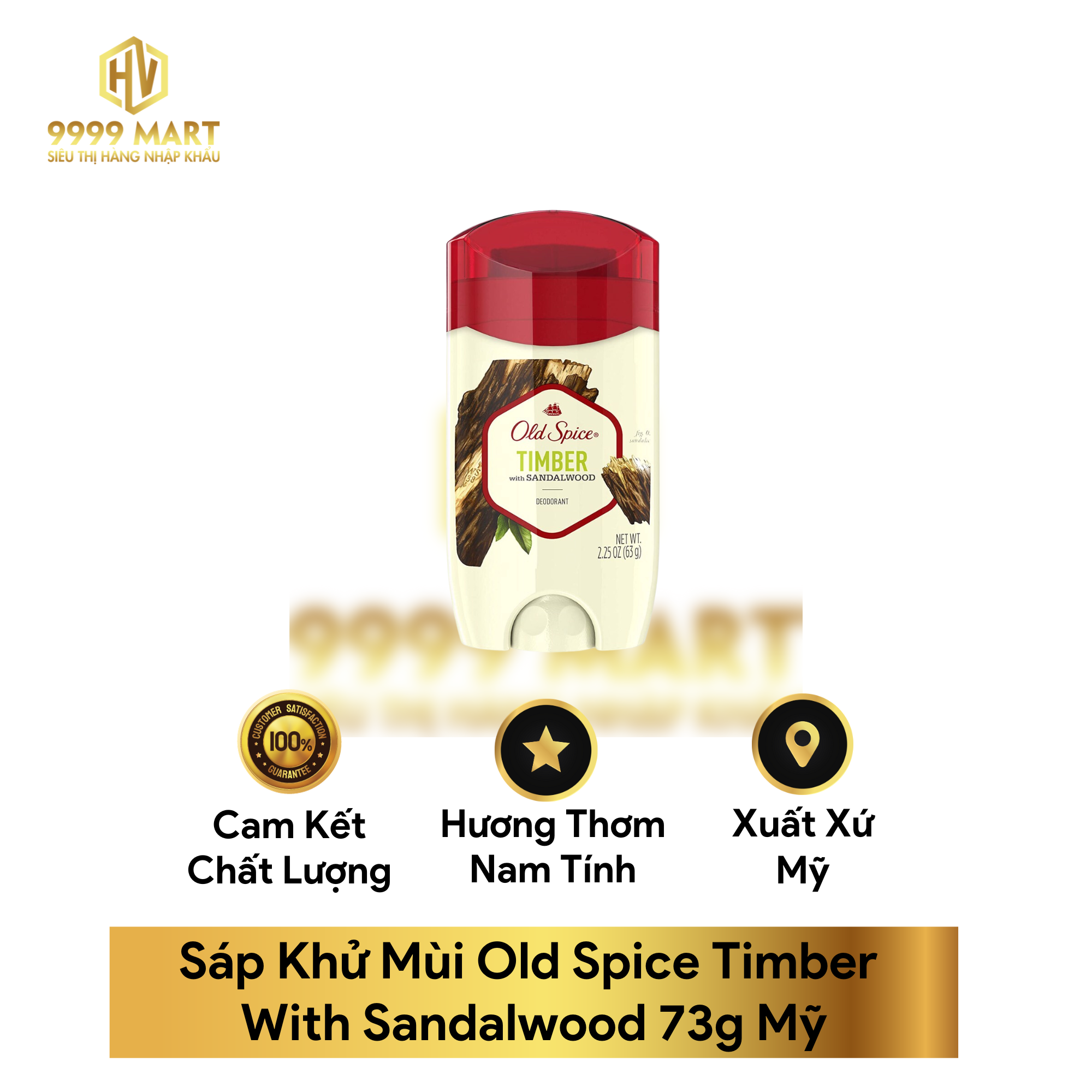 Sáp Khử Mùi Old Spice Timber With Sandalwood 73g Mỹ