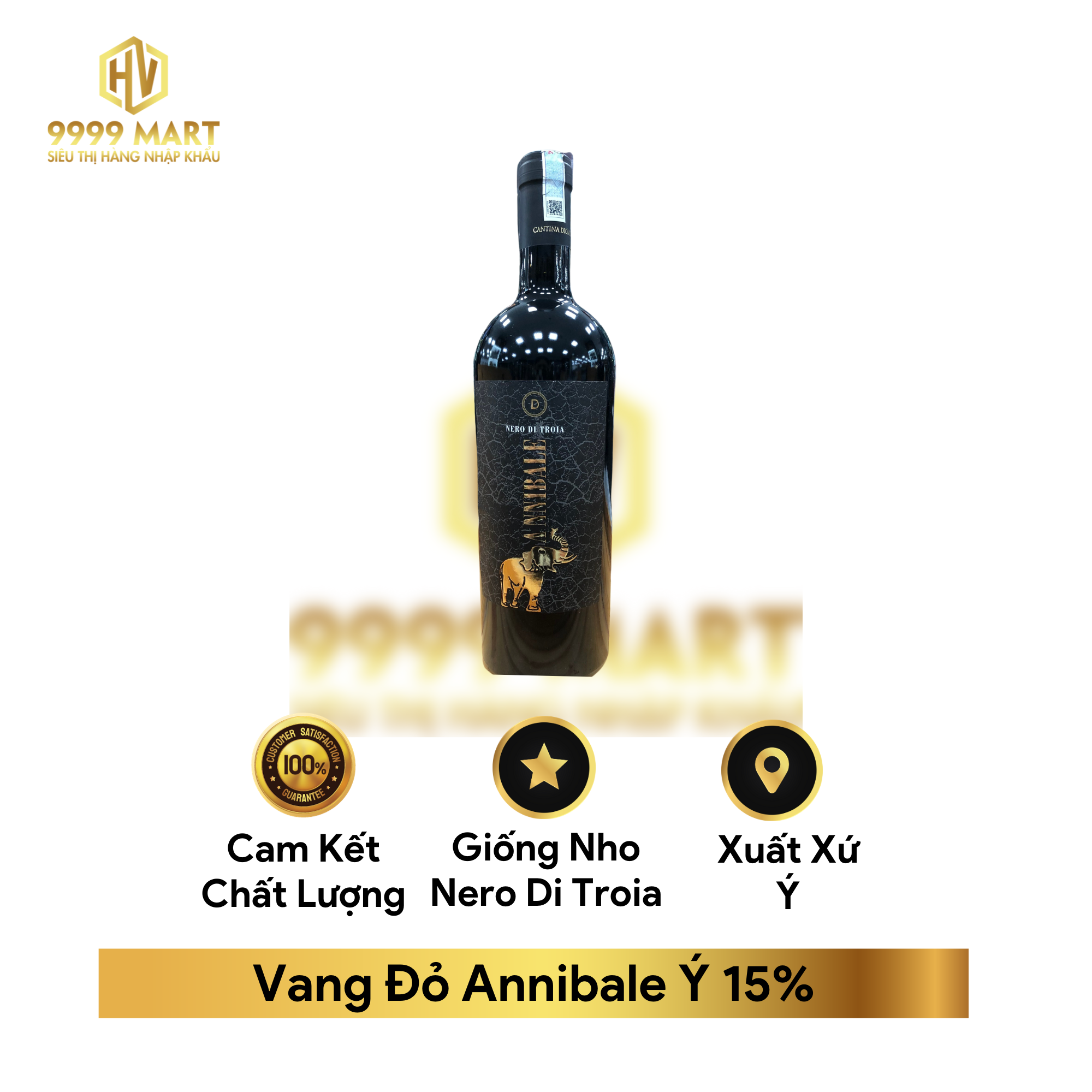 Vang Đỏ Annibale Ý 15%