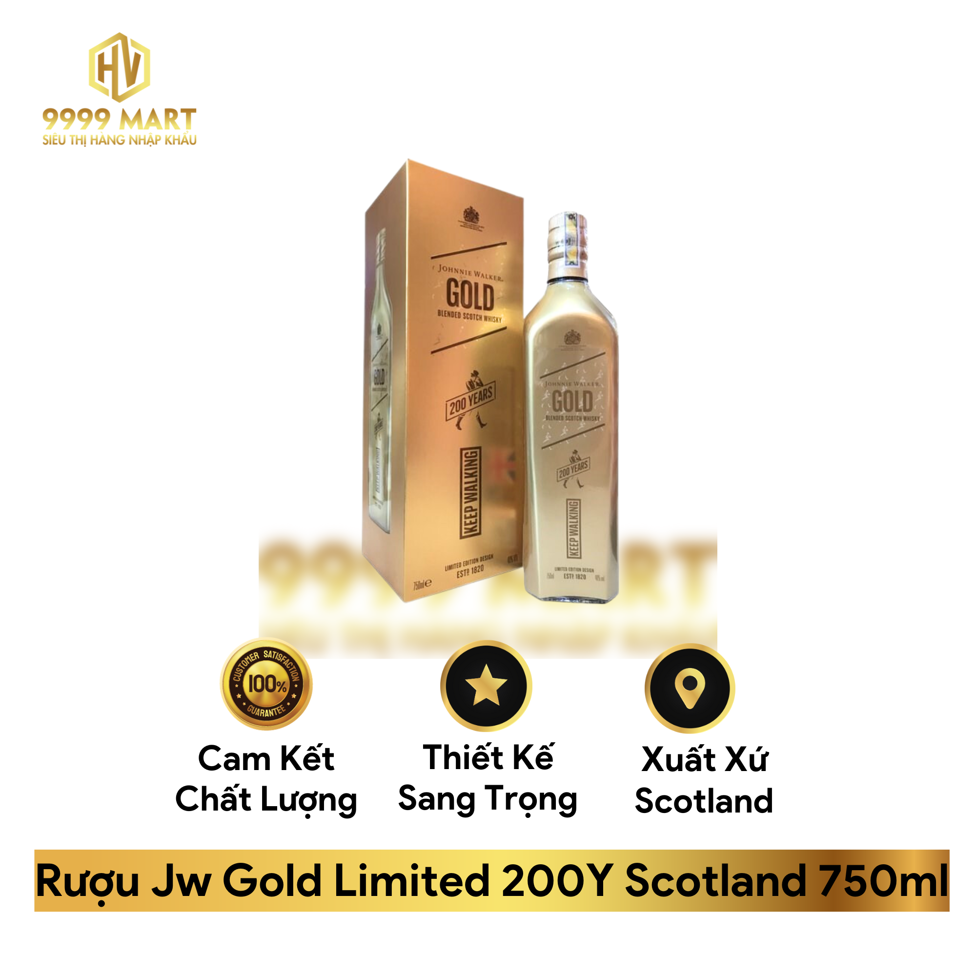 Rượu Jw Gold Limited 200Y Scotland 750ml