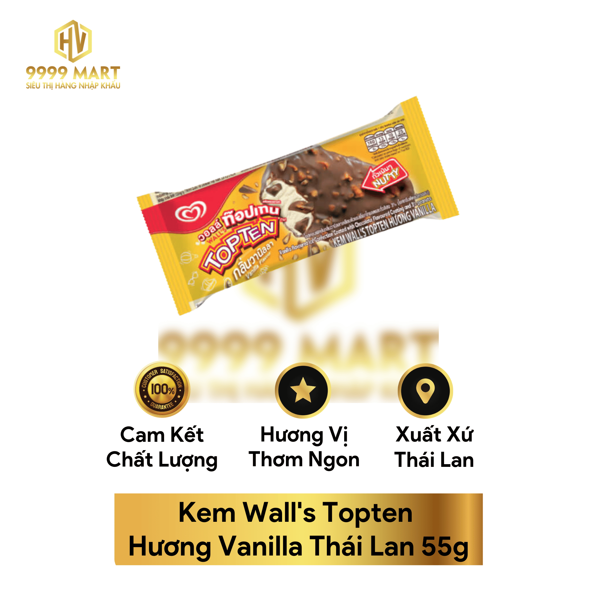 Kem Wall's Topten Hương Vanilla Thái Lan 55g