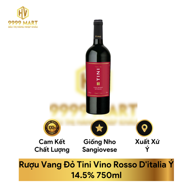 Rượu Vang Đỏ Tini Vino Rosso D'italia Ý 14.5% 750ml – Siêu Thị Hàng ...