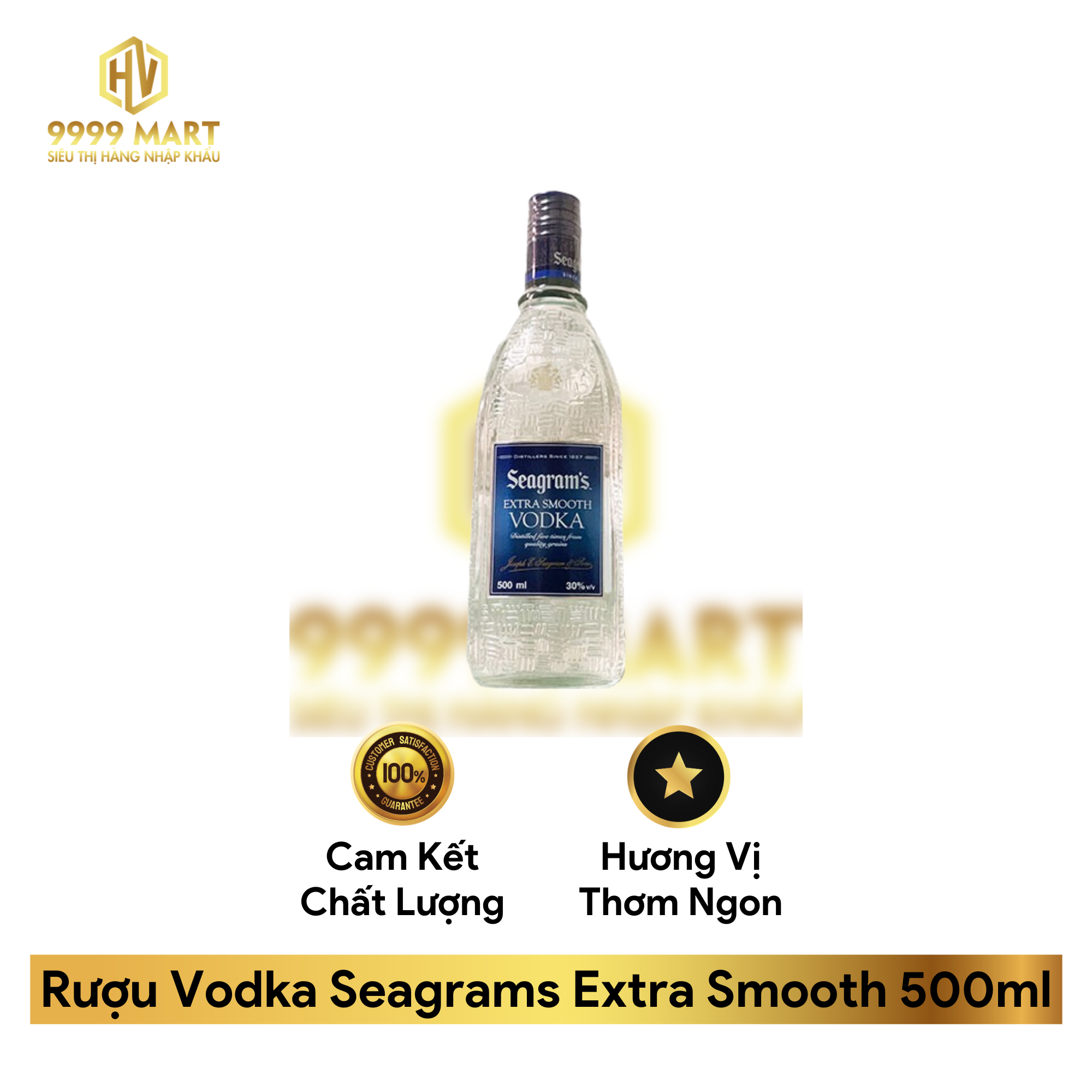 Rượu Vodka Seagrams Extra Smooth 500ml
