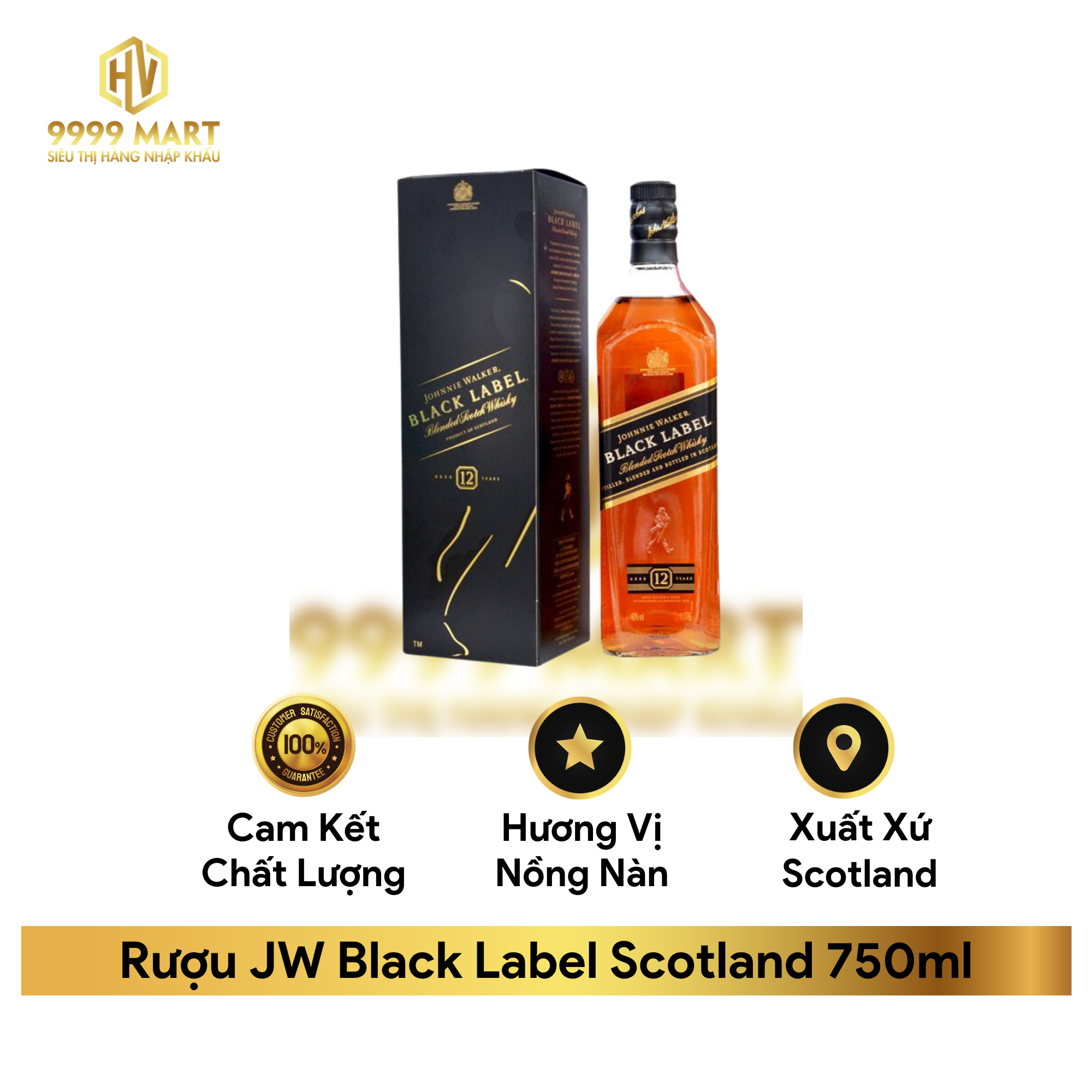 Rượu JW Black Label Scotland 750ml