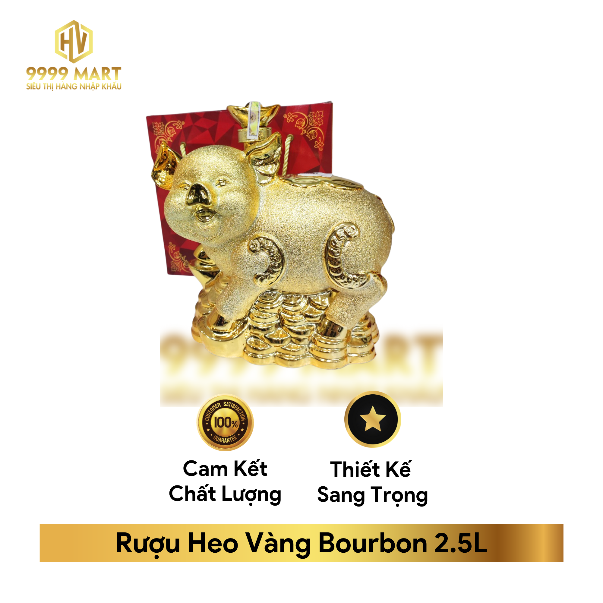 Rượu Heo Vàng Bourbon 2.5L