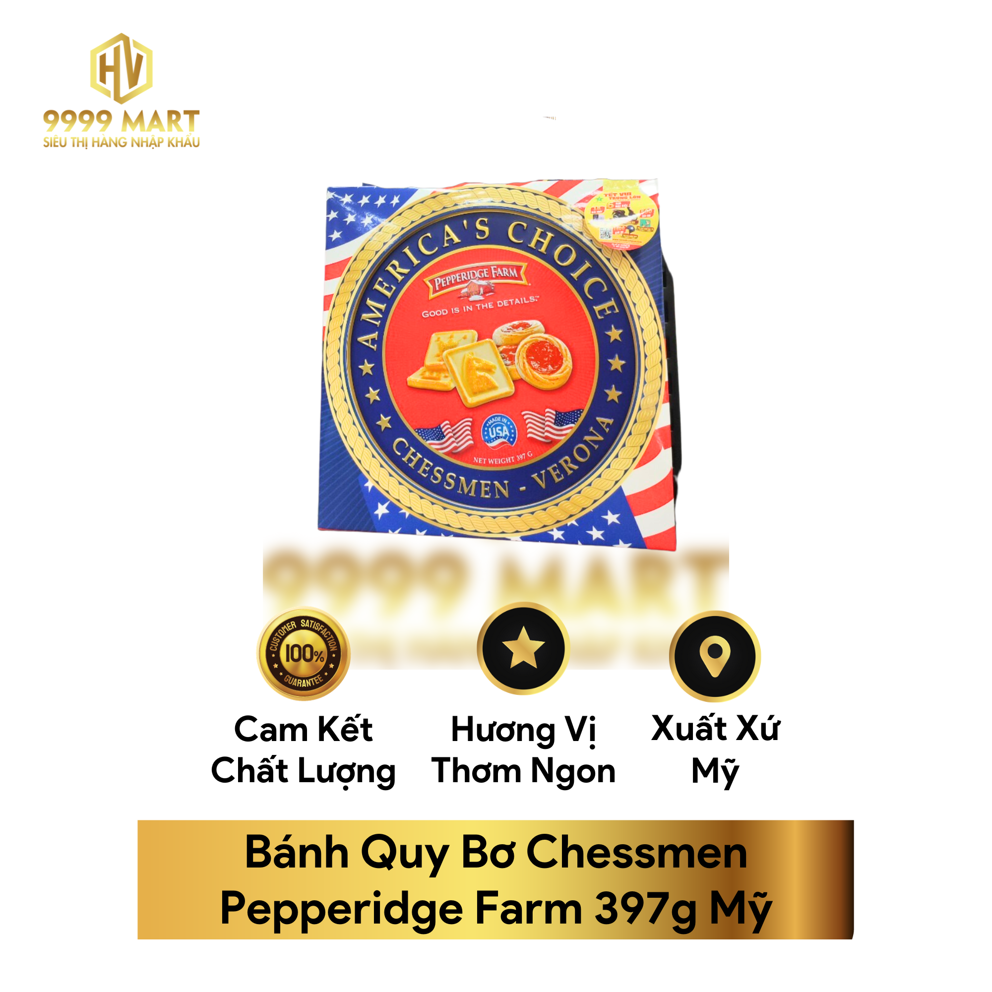 Bánh Quy Bơ Chessmen Pepperidge Farm 397g Mỹ