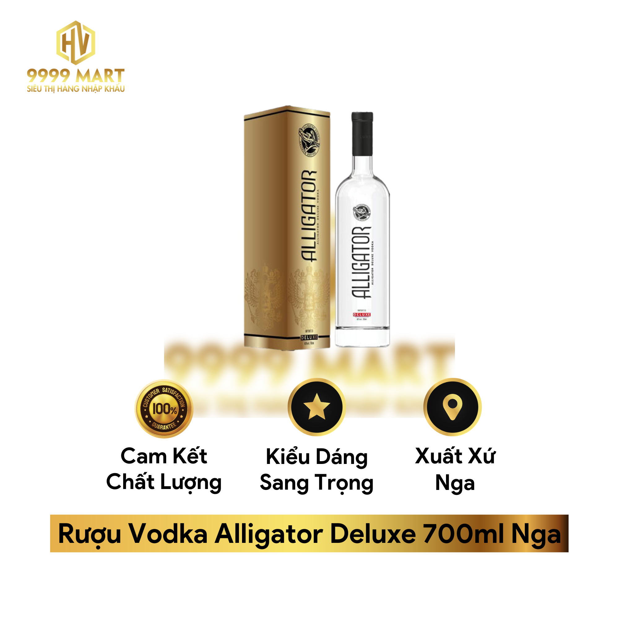 Rượu Vodka Alligator Deluxe 700ml Nga