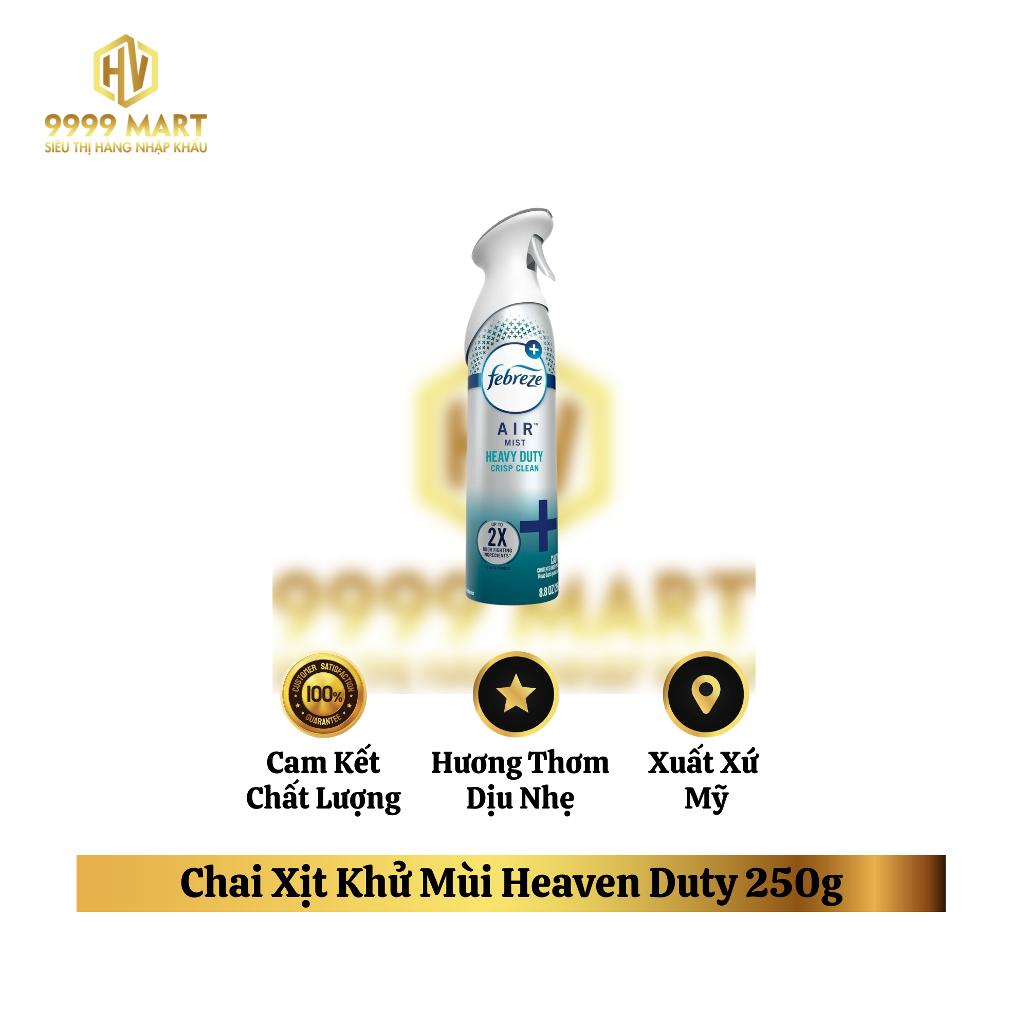 Chai Xịt Khử Mùi Heaven Duty 250g