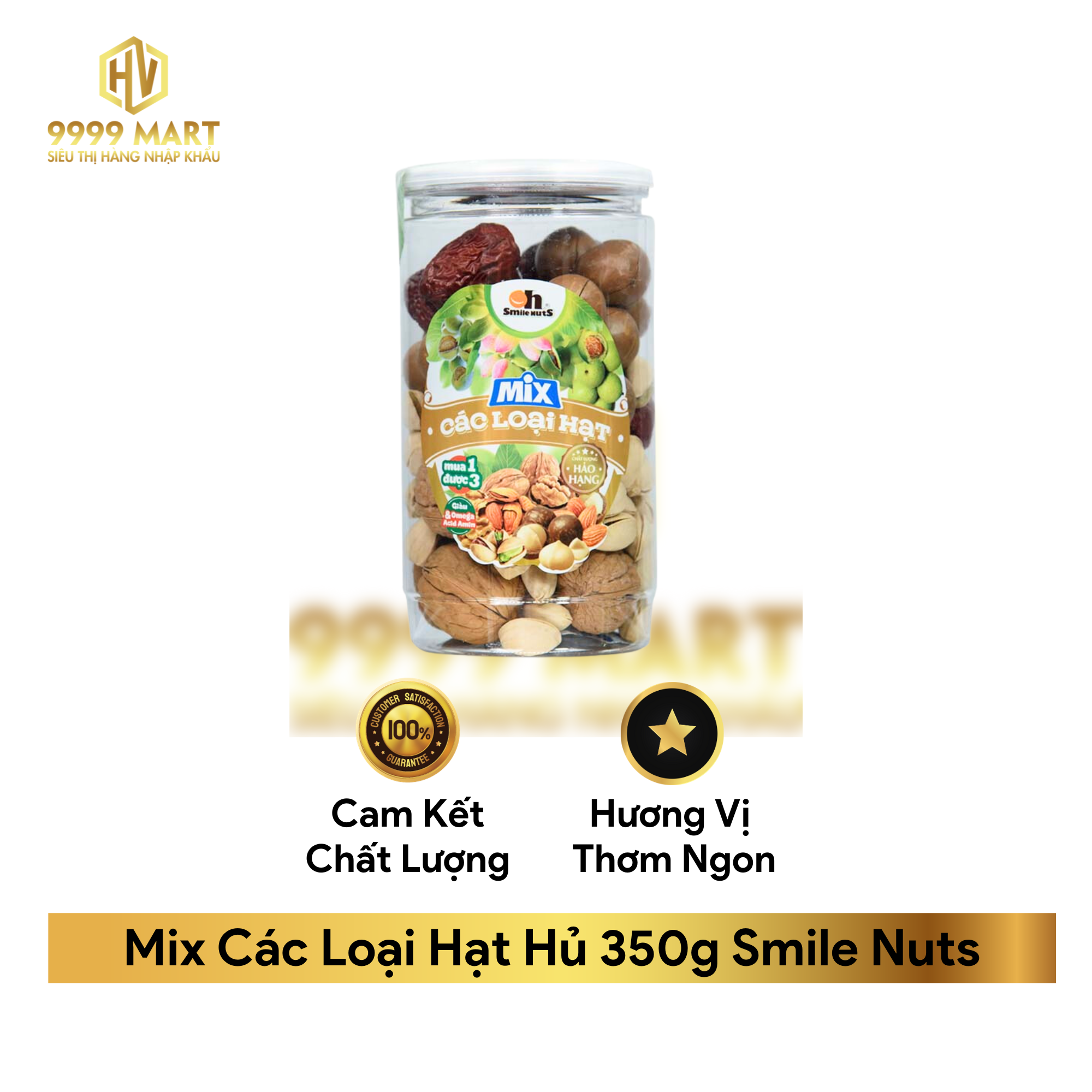 Mix Các Loại Hạt Hủ 350g Smile Nuts