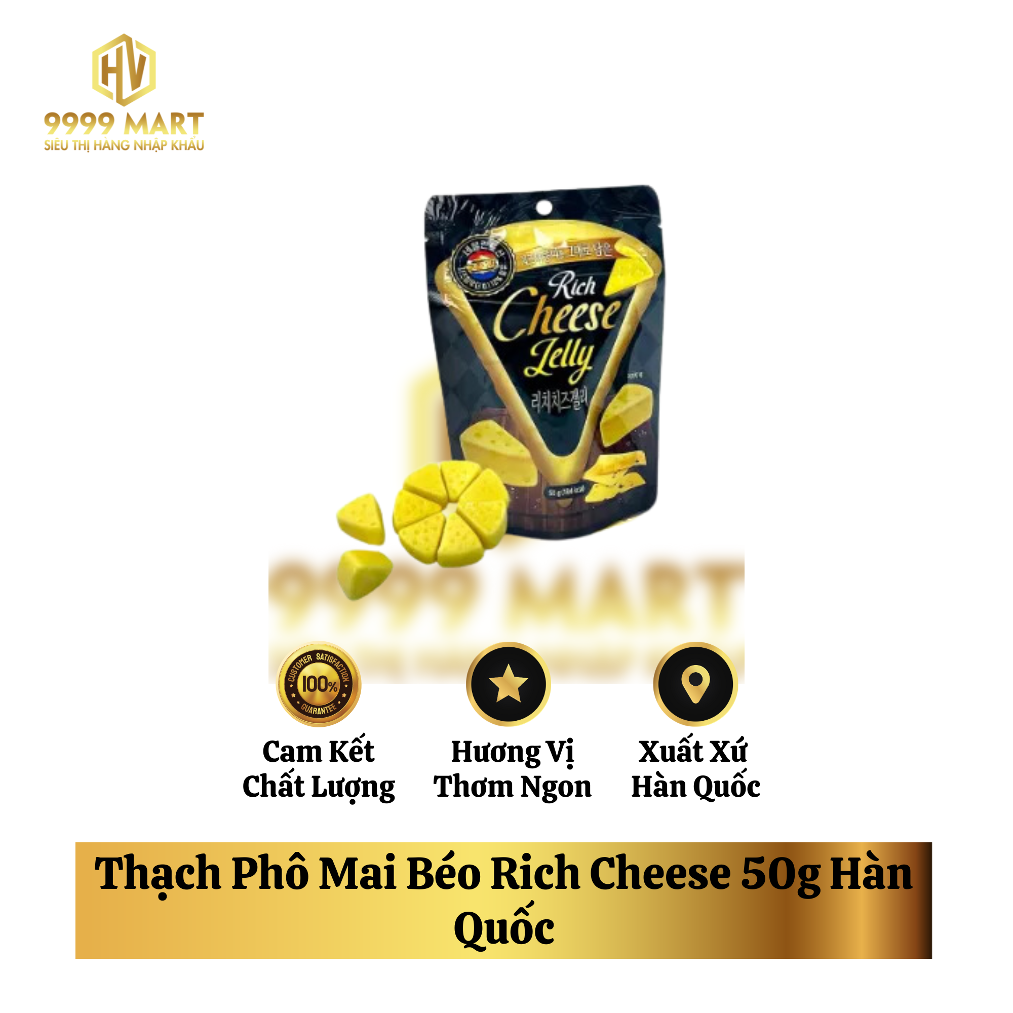 Thạch Phô Mai Béo Rich Cheese 50g Hàn Quốc