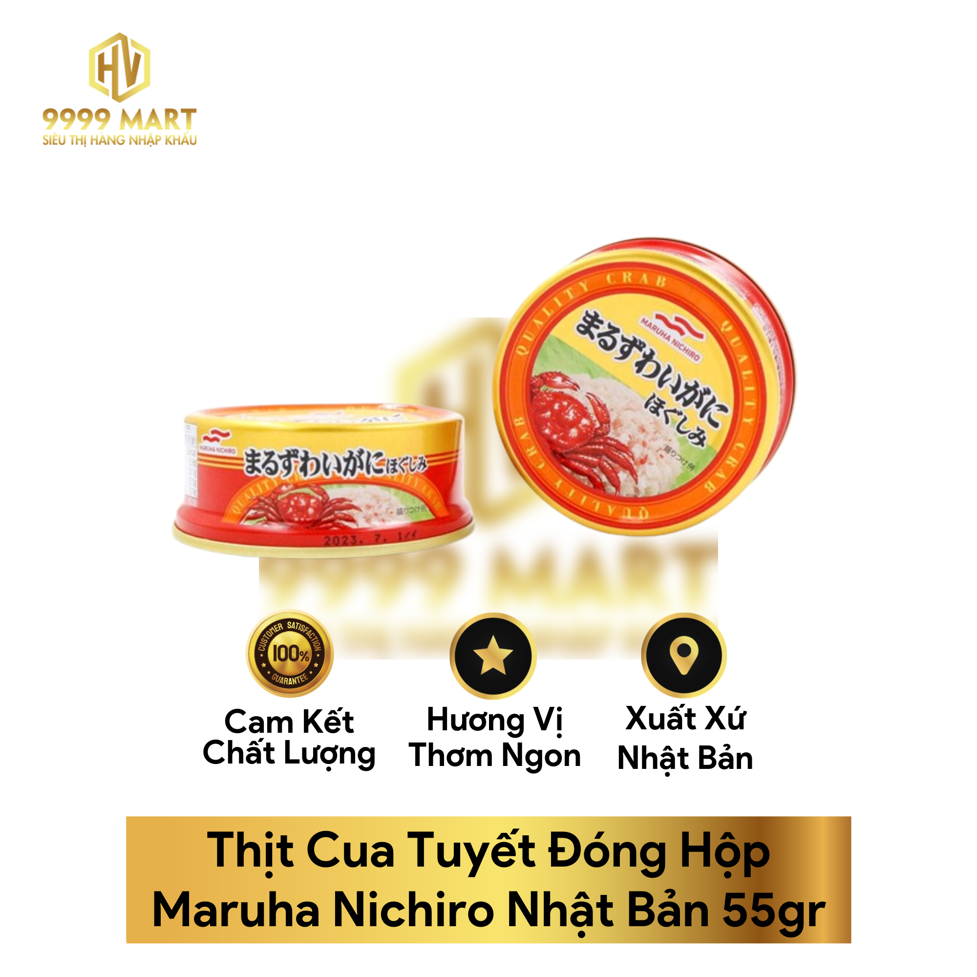 Thịt Cua Tuyết Đóng Hộp Maruha Nichiro Nhật Bản 55gr