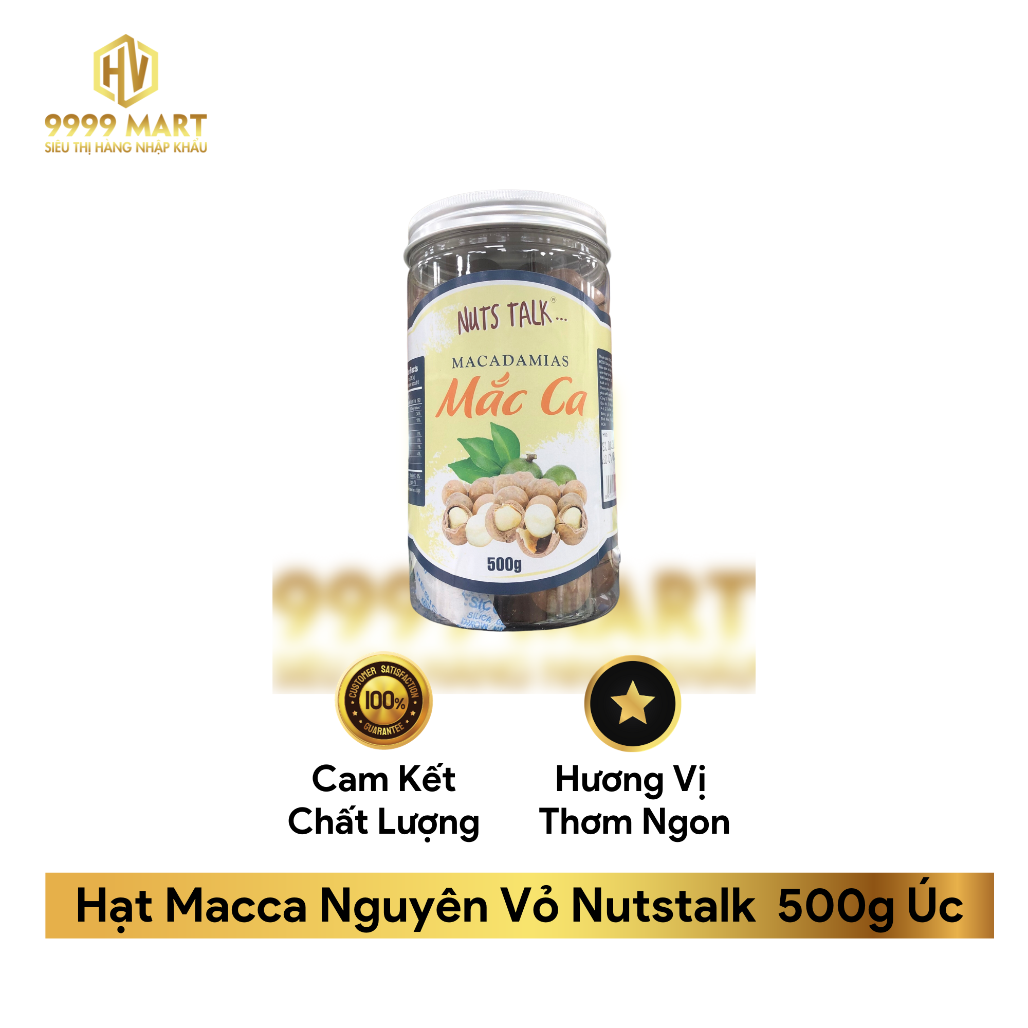 Hạt Macca Nguyên Vỏ Nutstalk 500g Úc